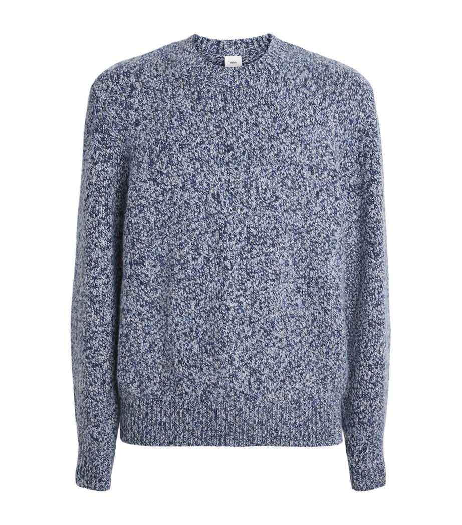Won Hundred Mens Twisted Yarn Knitted Sweater Blue Indigo Comb. Image 1