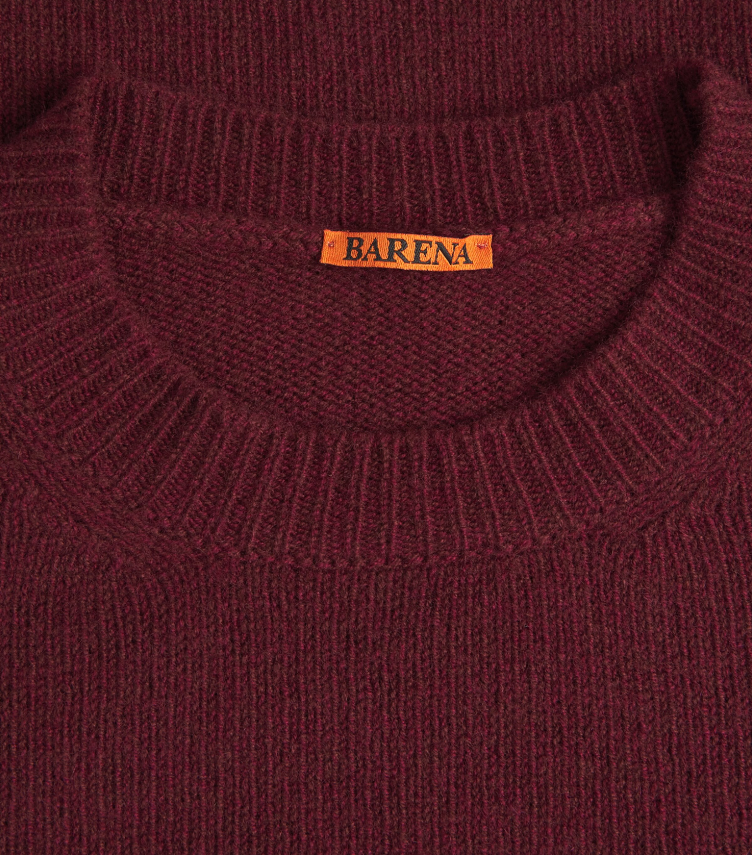 Barena Mens Cashmere Crew-Neck Sweater Merlot Image 6