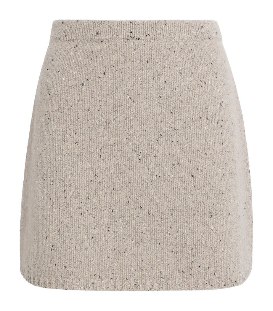 Wool-Cotton-Cashmere Mini Skirt E2E-BEIGE MULTI Image 1