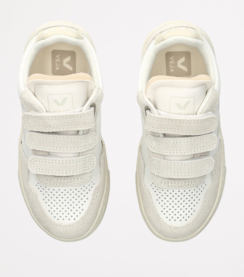 Leather-Suede V-90 Sneakers WHITE Image 4