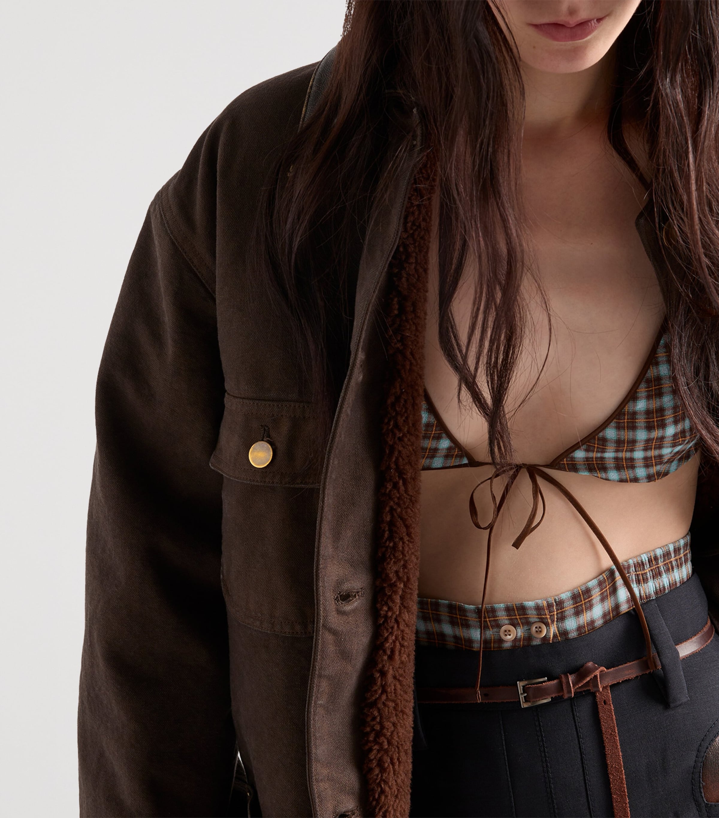 Mohair-Wool Midi Skirt F0008 Image 3