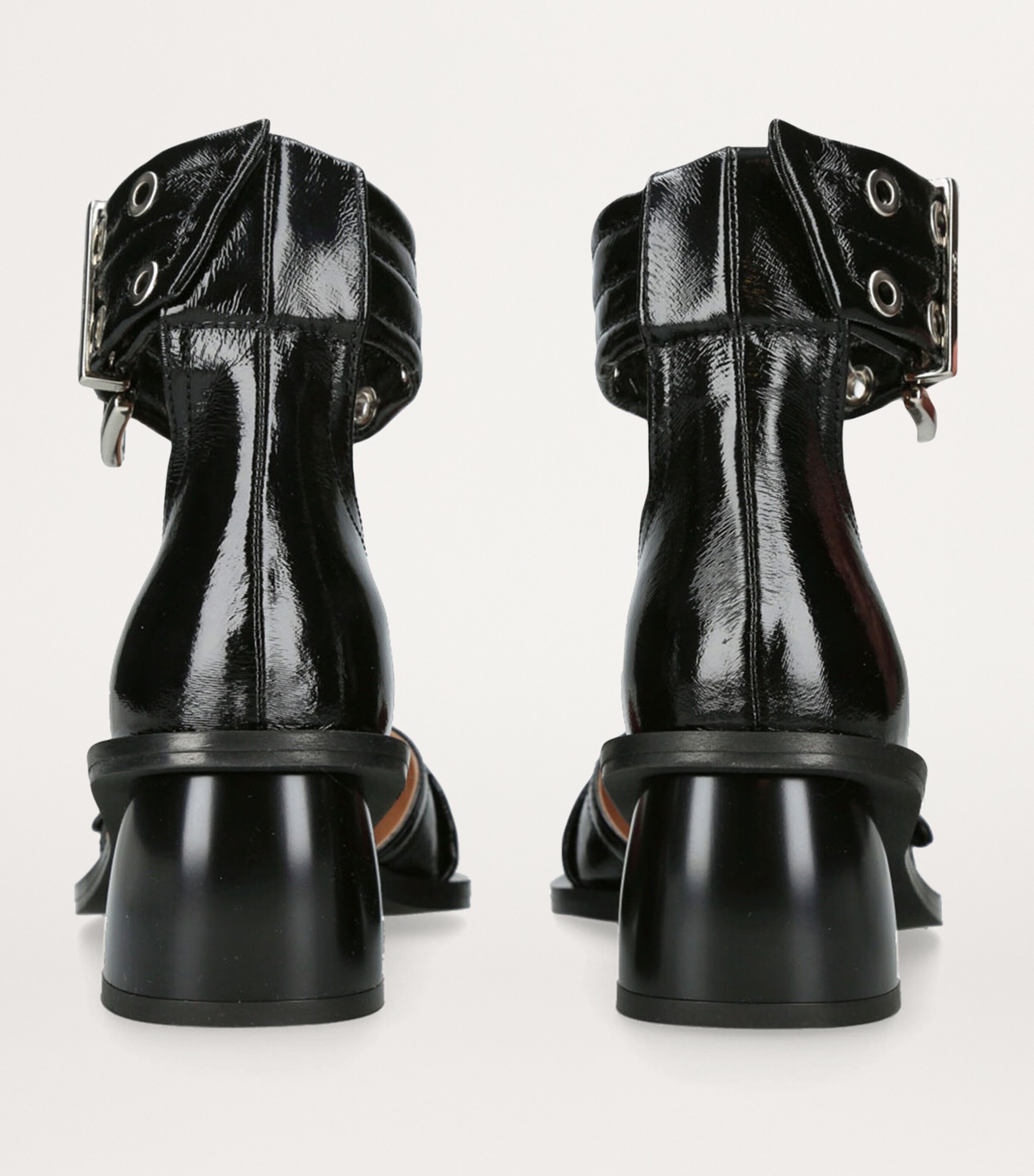 GANNI Chunky Buckle Pumps 50 Black Image 2