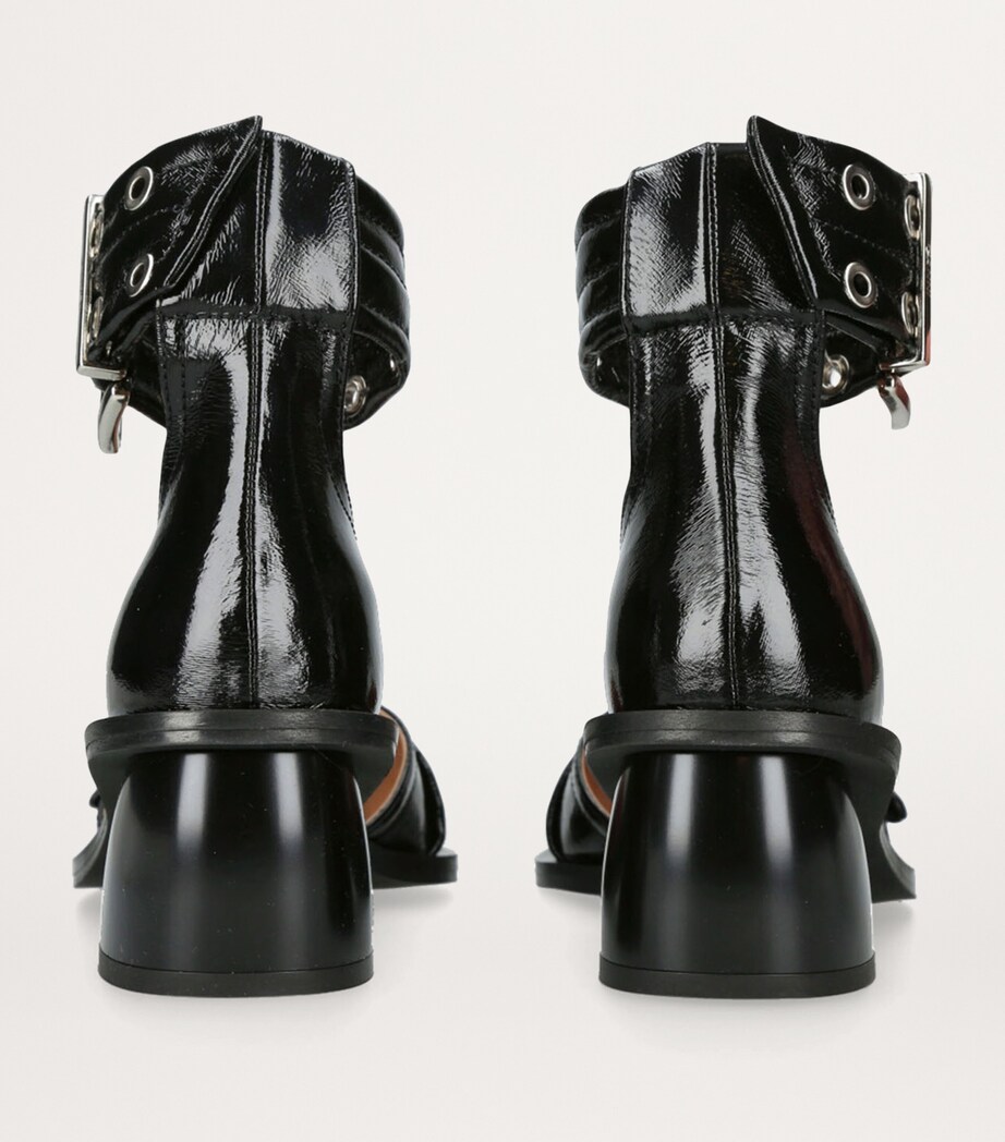 GANNI Chunky Buckle Pumps 50 Black Image 2