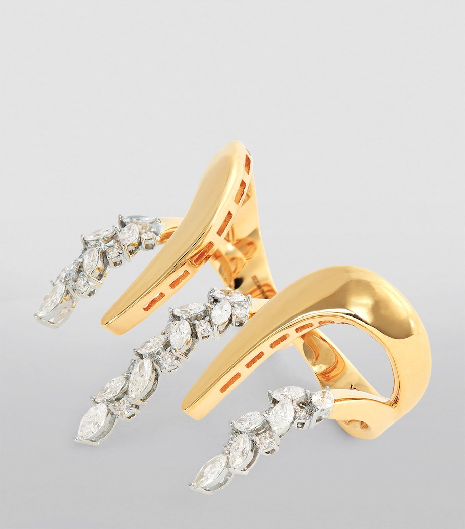Yellow Gold and Diamond Golden Strada Ring YELLOW GOLD Image 6