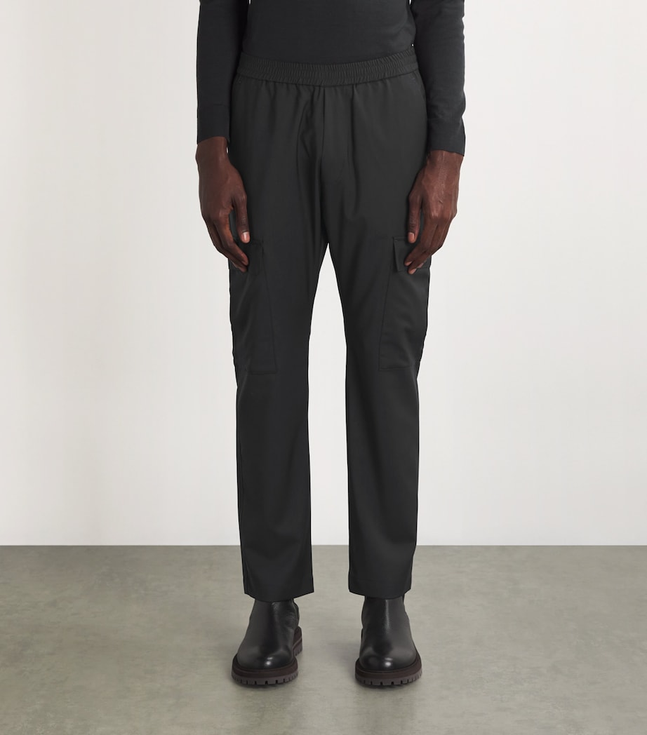 Virgin Wool Cargo Trousers 580 PIOMBO Image 3