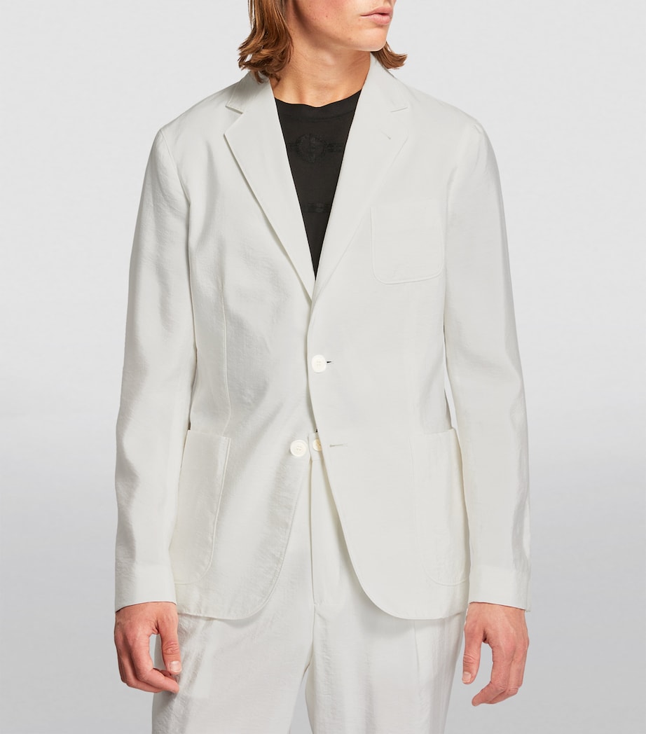 Silk-Blend Single-Breasted Blazer U0BN Image 3