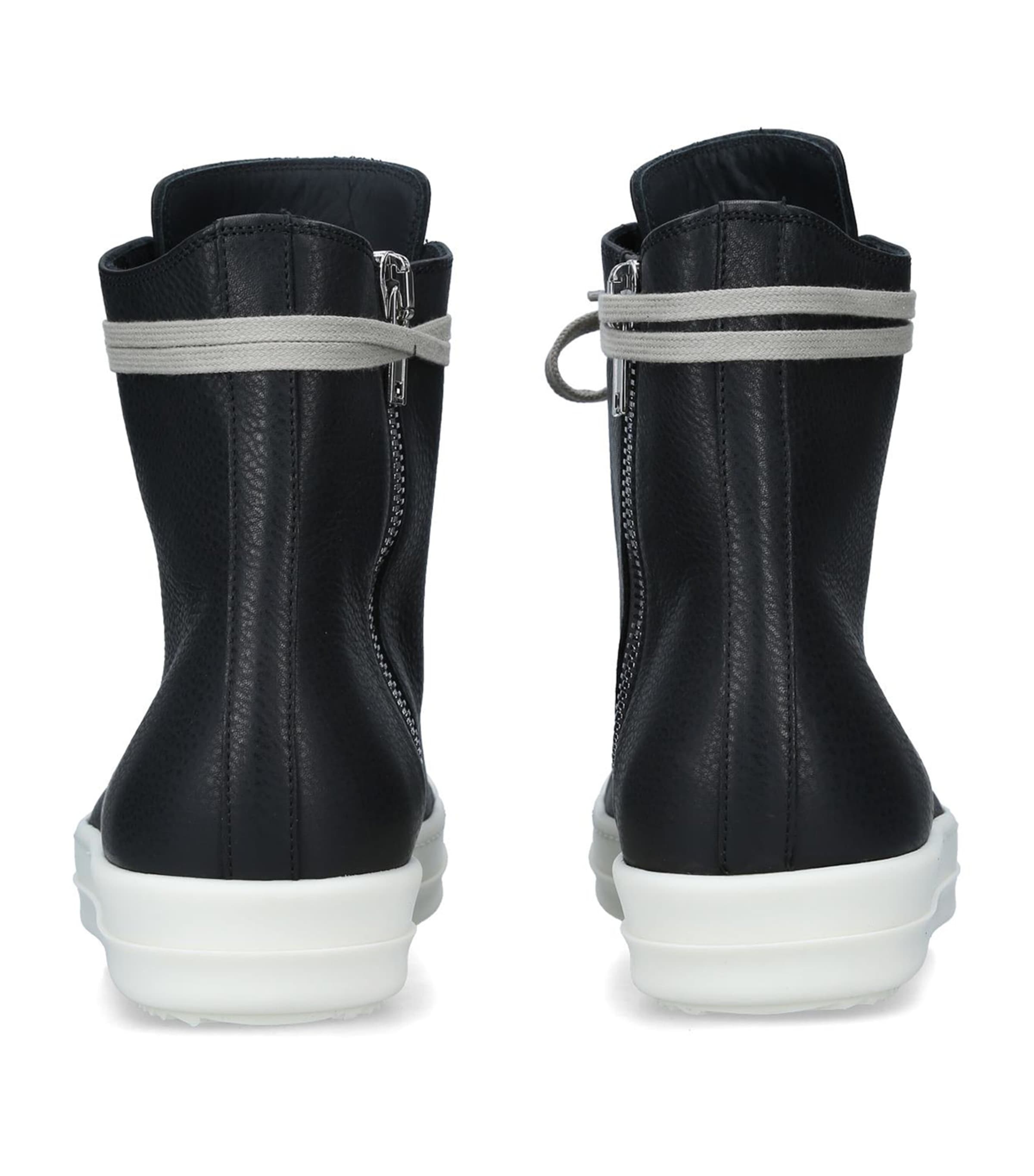 Leather High-Top Sneakers BLK/WHITE Image 2