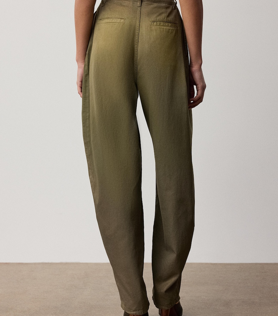 Ralph Lauren Collection Denim Ellen Barrel Chinos Bronze Emerald Image 3