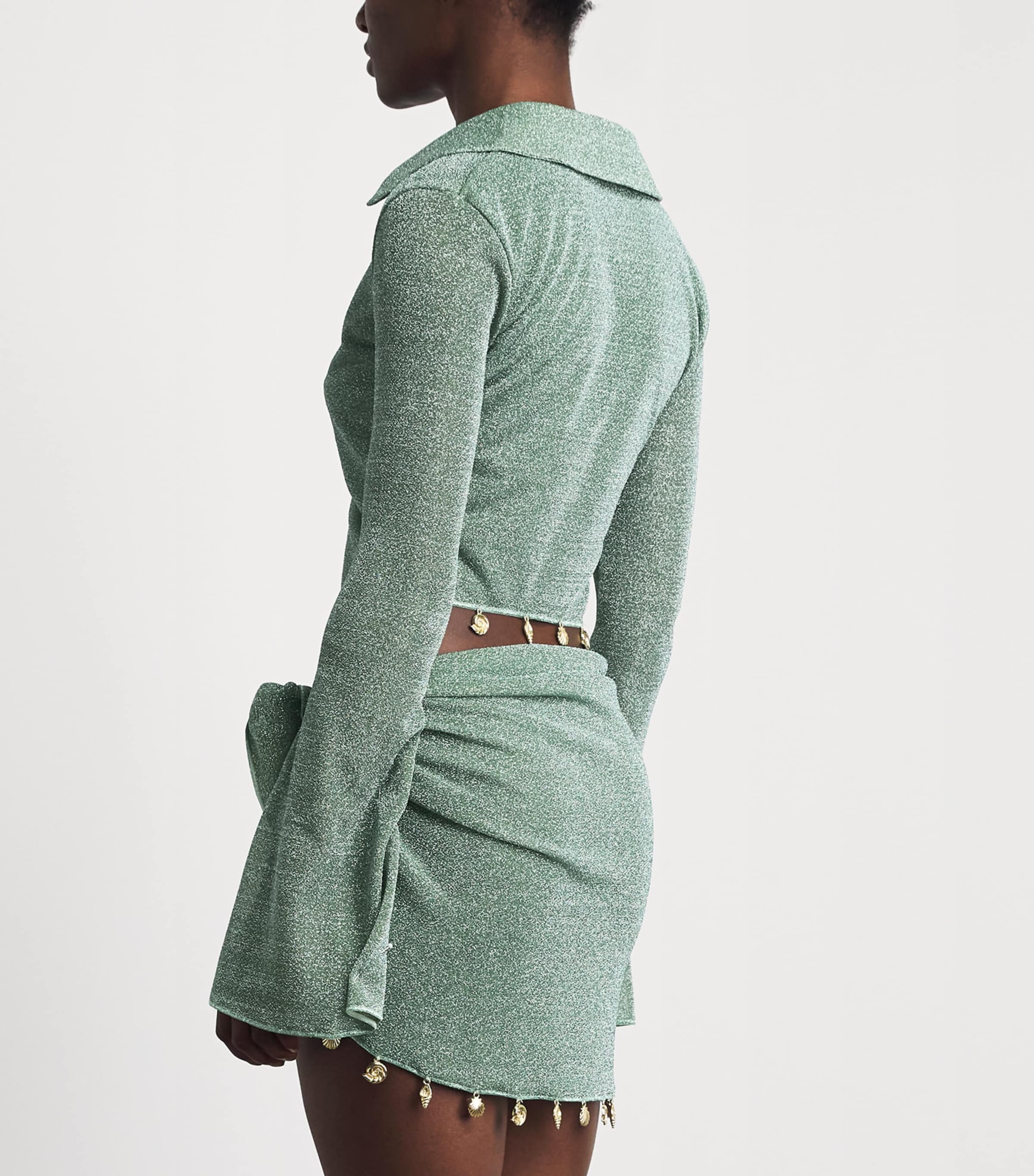 Oséree Womens Cropped Lumière Shirt Aqua Image 5