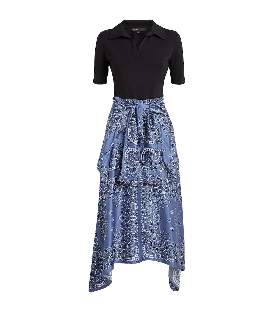 Layered Bandana Print Midi Dress BLUE BANDANA PRINT Image 1