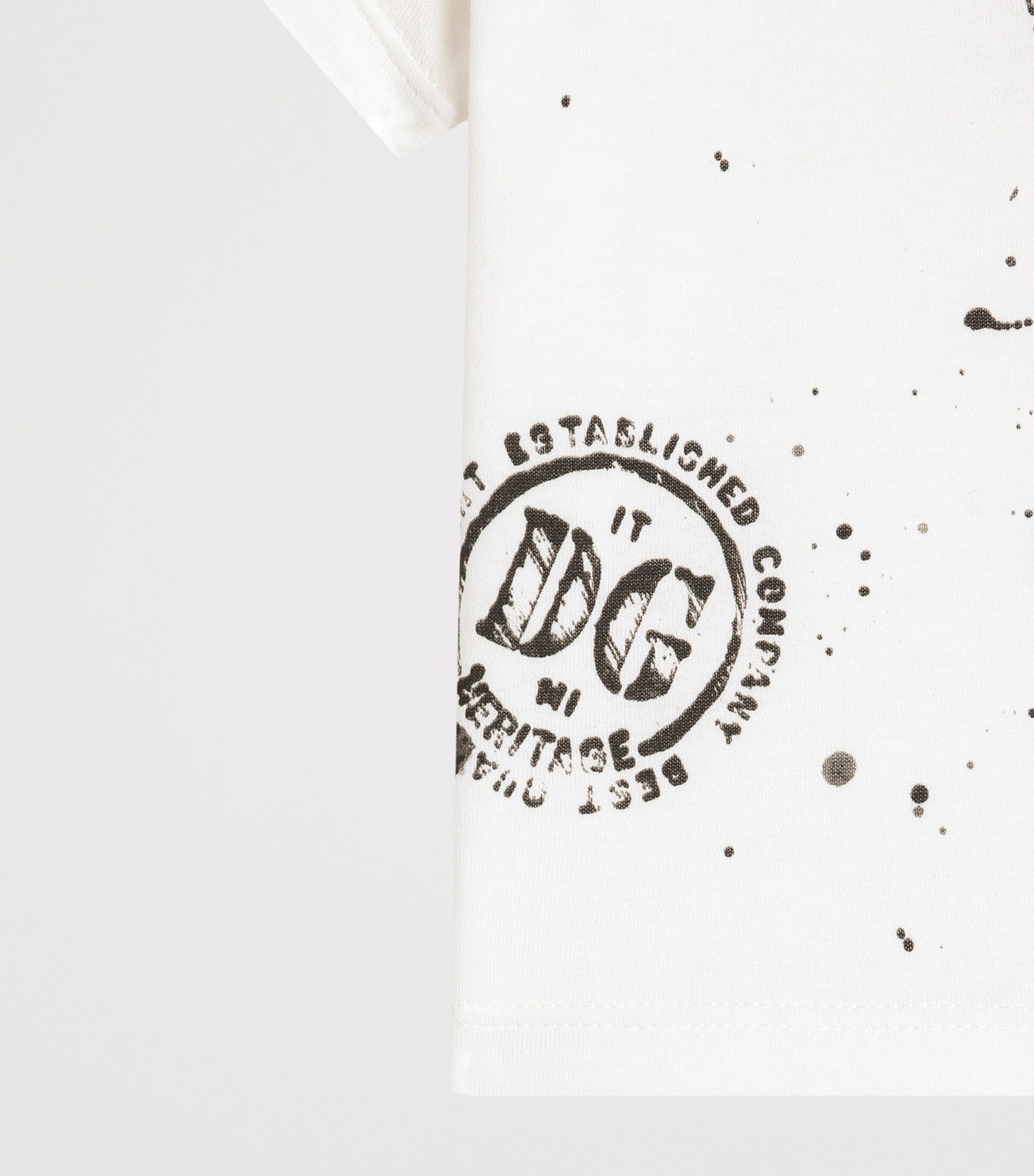 Dolce&Gabbana Kids Cotton Logo Stamp T-Shirt (3-30 Months) Rose C/stelo F Image 4