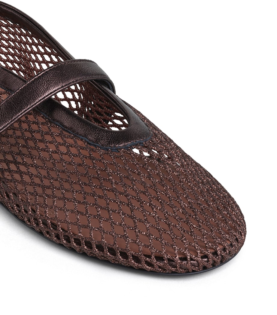 Alaïa Mesh Ballet Flats Bronze Image 4