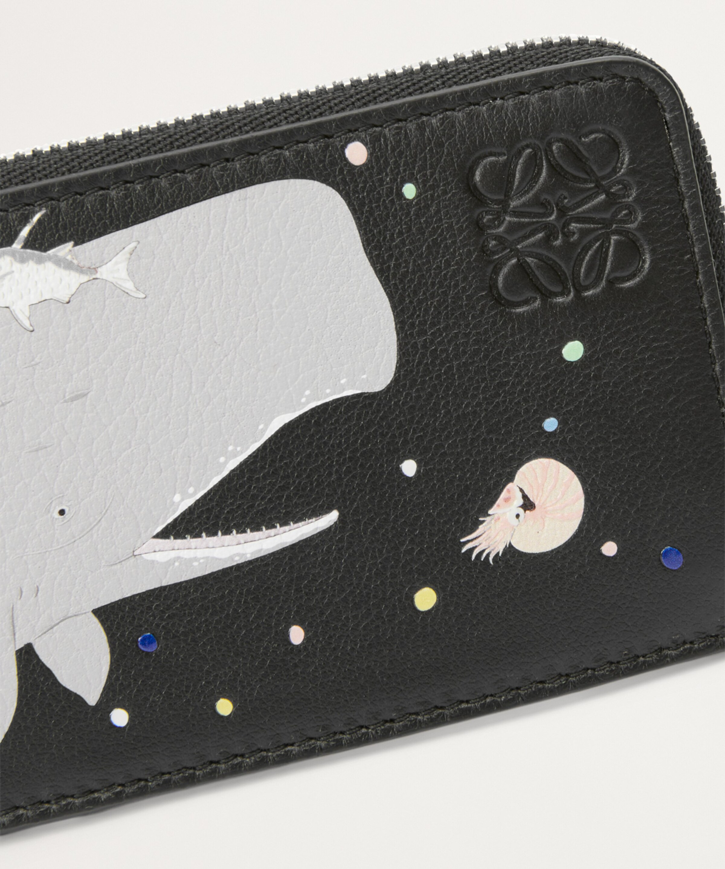 LOEWE Black x Suna Fujita Leather Deep Sea Card Holder | Harrods UK