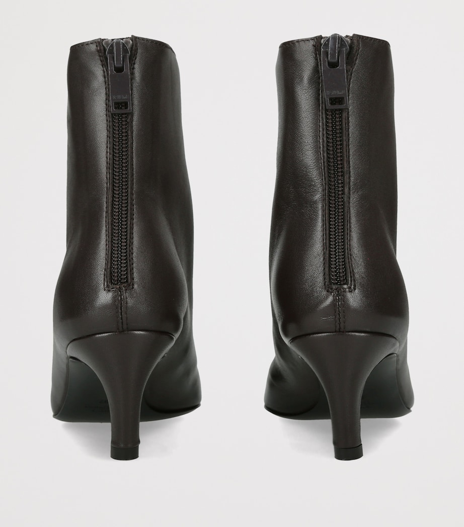 Toteme Leather Ankle Boots 60 Black Image 4