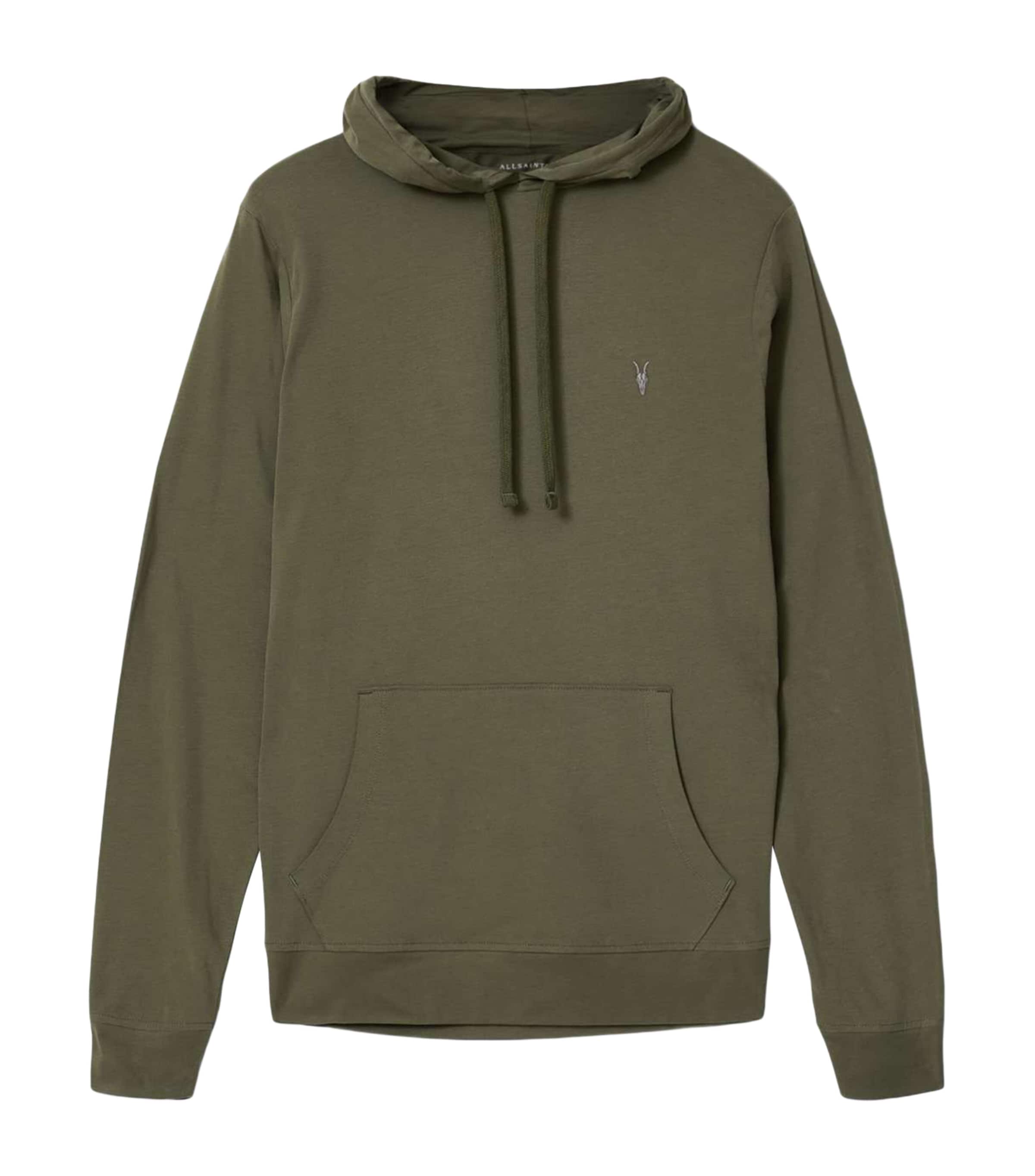 AllSaints Mens Brace Over-The-Head Hoodie Wild Green Image 1
