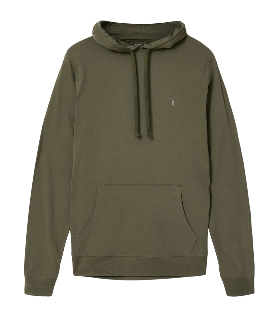 AllSaints Mens Brace Over-The-Head Hoodie Wild Green Image 1