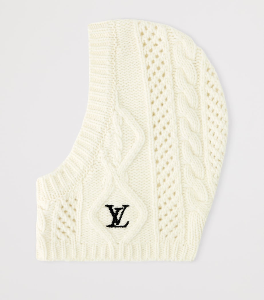 Wool LV Holiday Snood CREAM Image 4