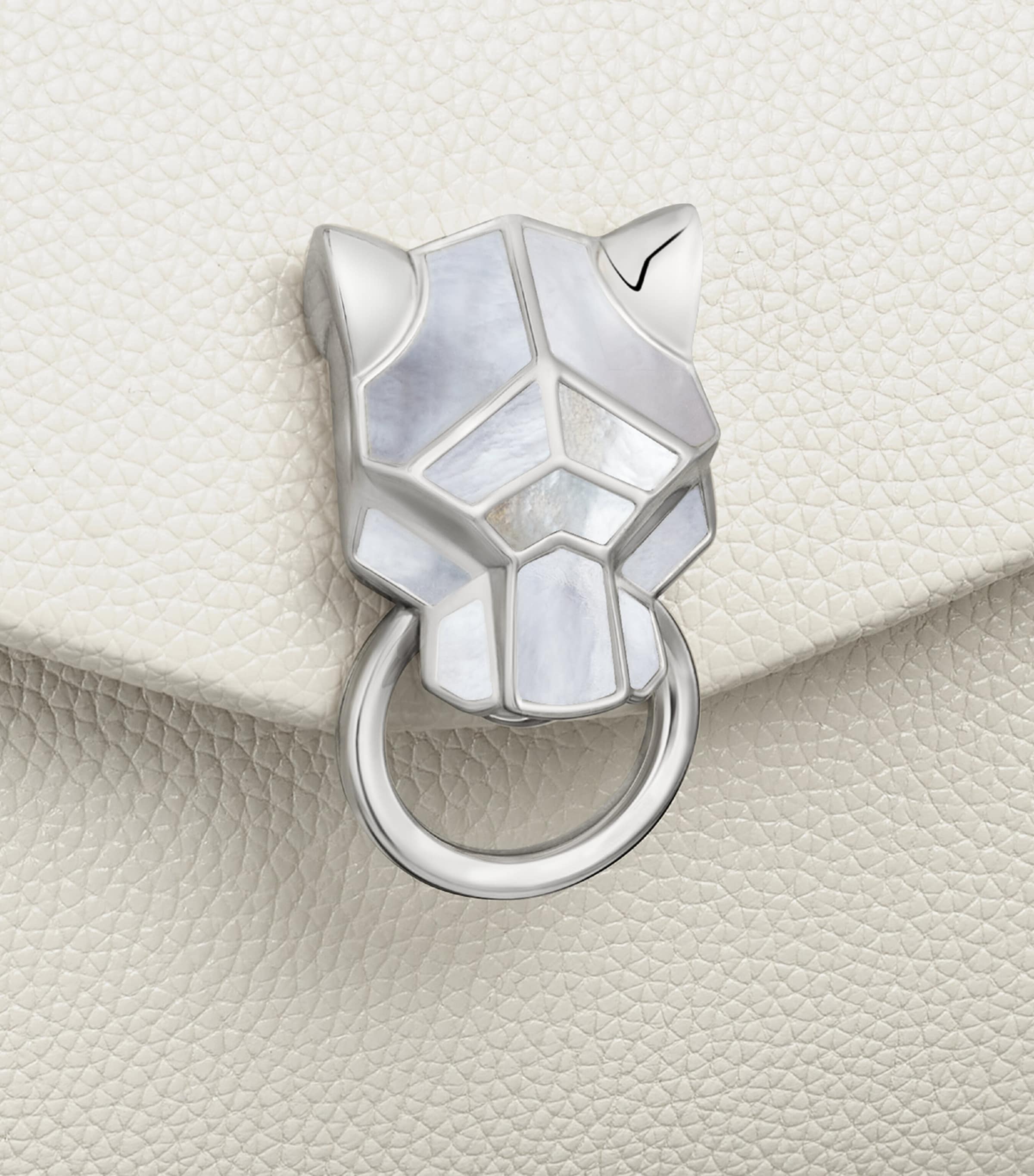 Small Panthère Graphique de Cartier Chain Bag SALT WHITE Image 7