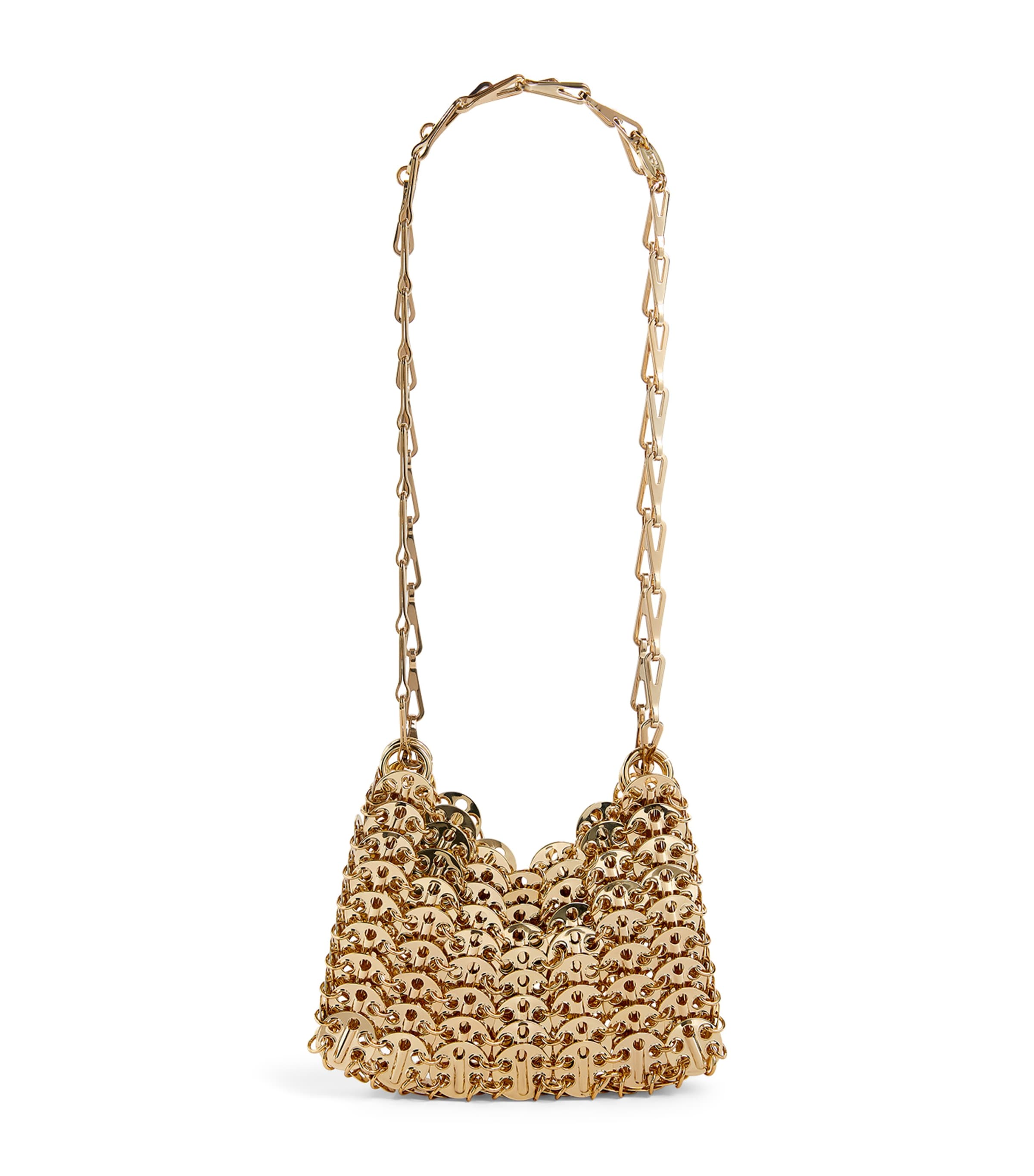 Paco Rabanne Gold Chainmail Nano Bag Harrods UK