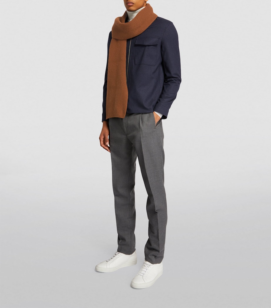 Classic Lambswool Scarf 040 - WALNUT Image 2