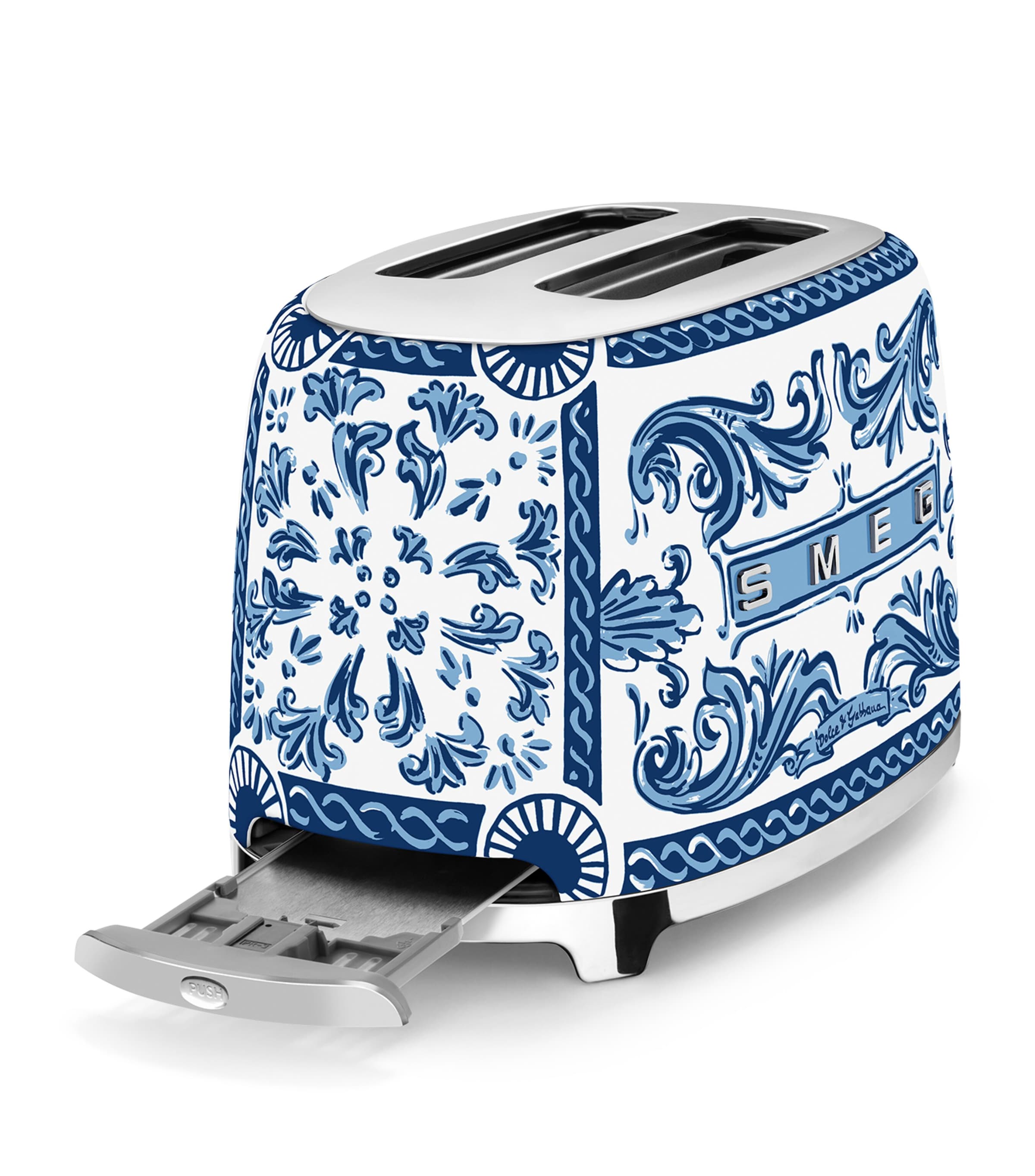 x Dolce & Gabbana Blu Mediterraneo 2-Slice Toaster WHITE & BLUE Image 5