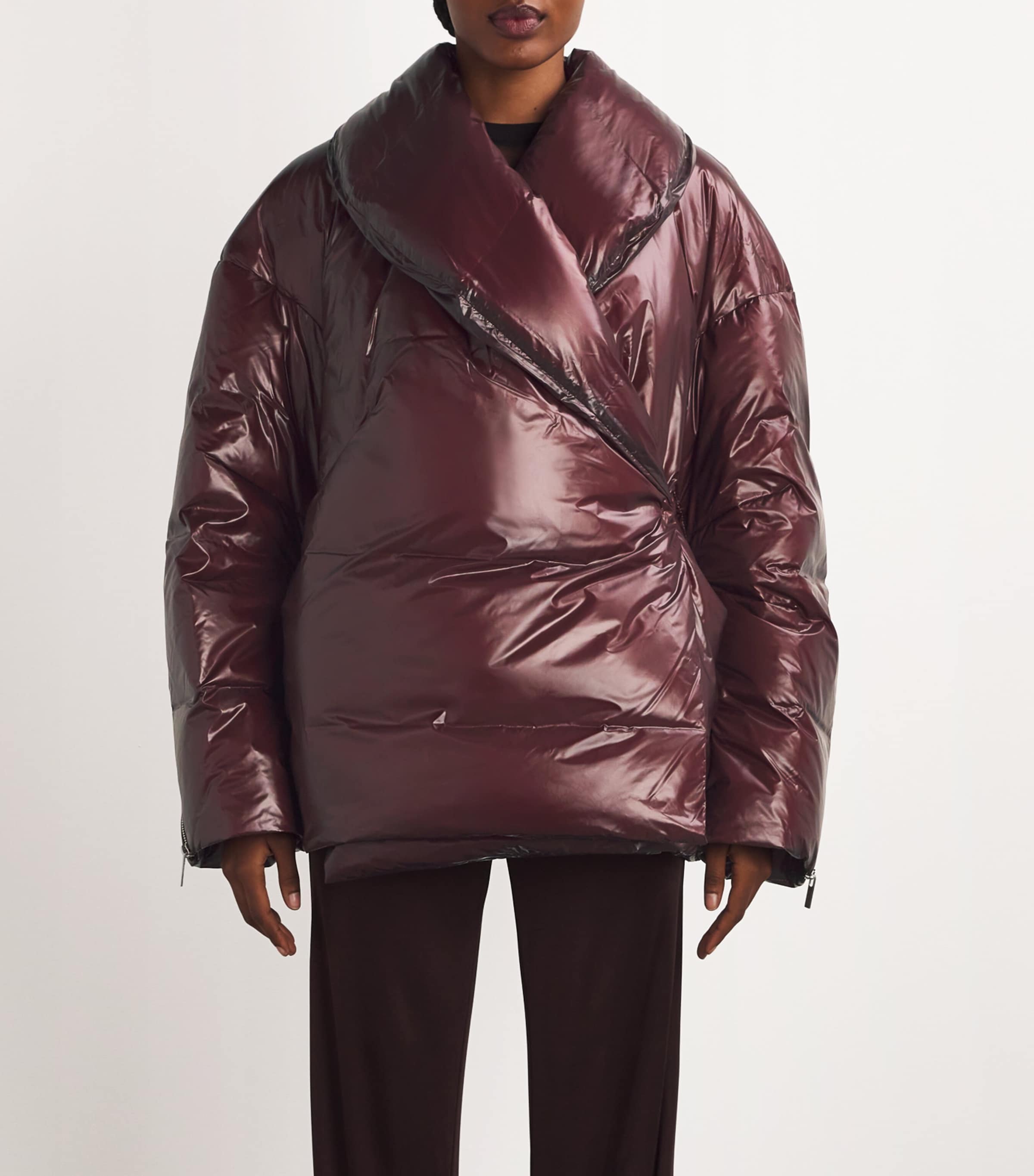Down Apex Coat BURGUNDY - QSN Image 3