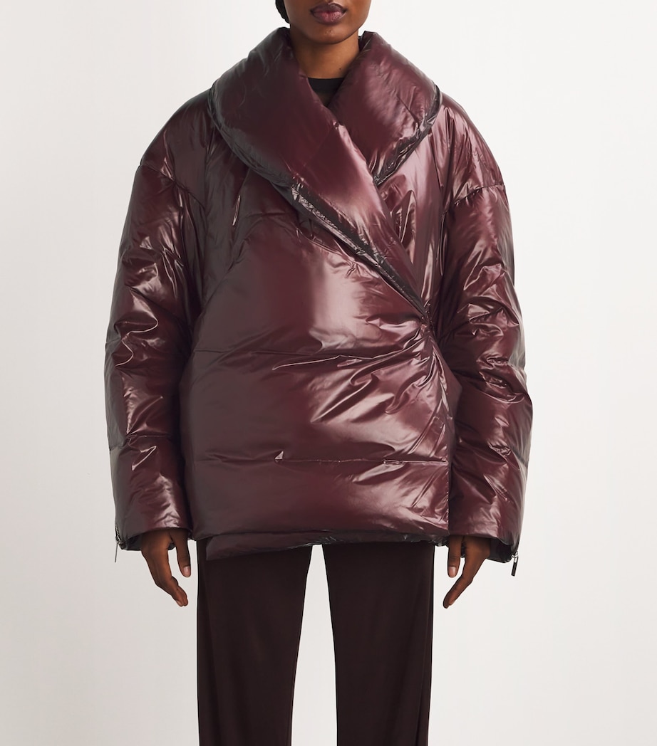 Down Apex Coat BURGUNDY - QSN Image 3