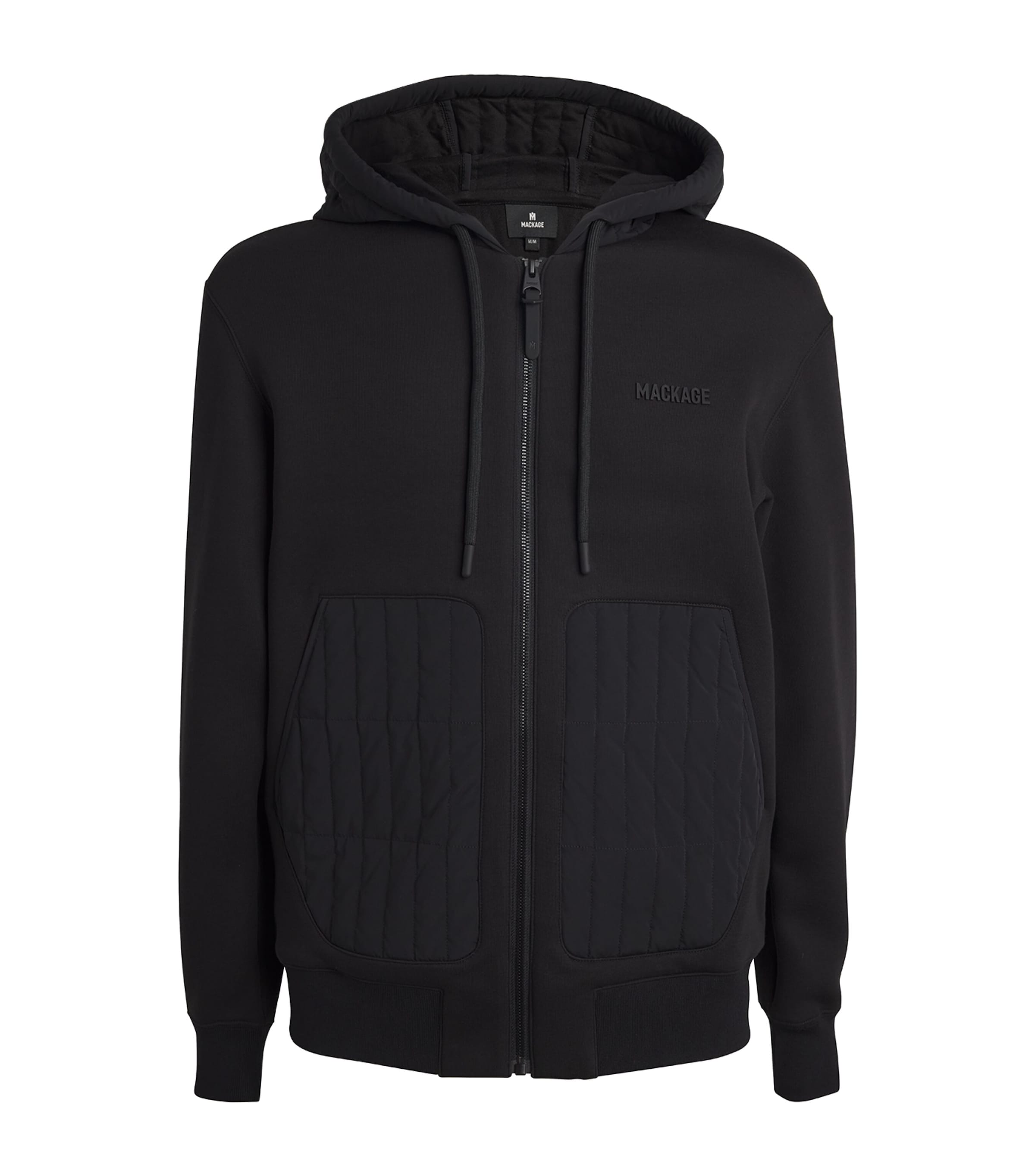 Shop Mackage Barrell-quilted Hoodie In Black