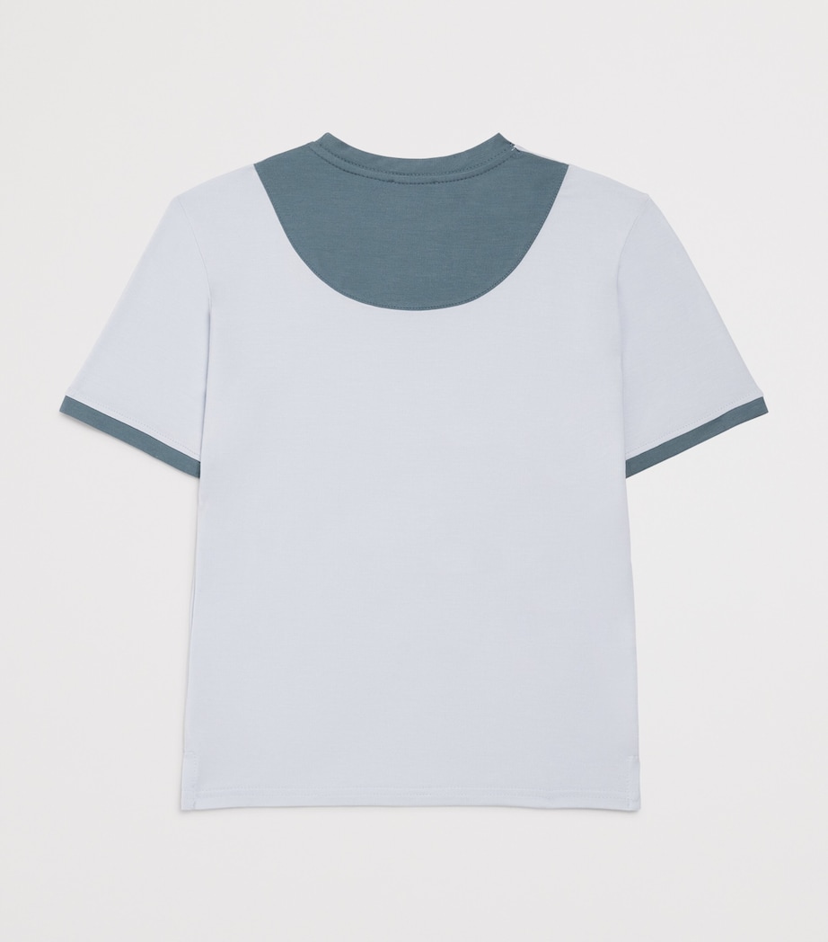 Homebody Kids Stretch-Modal Pyjama Top (4-16 Years) Pale Blue Image 2