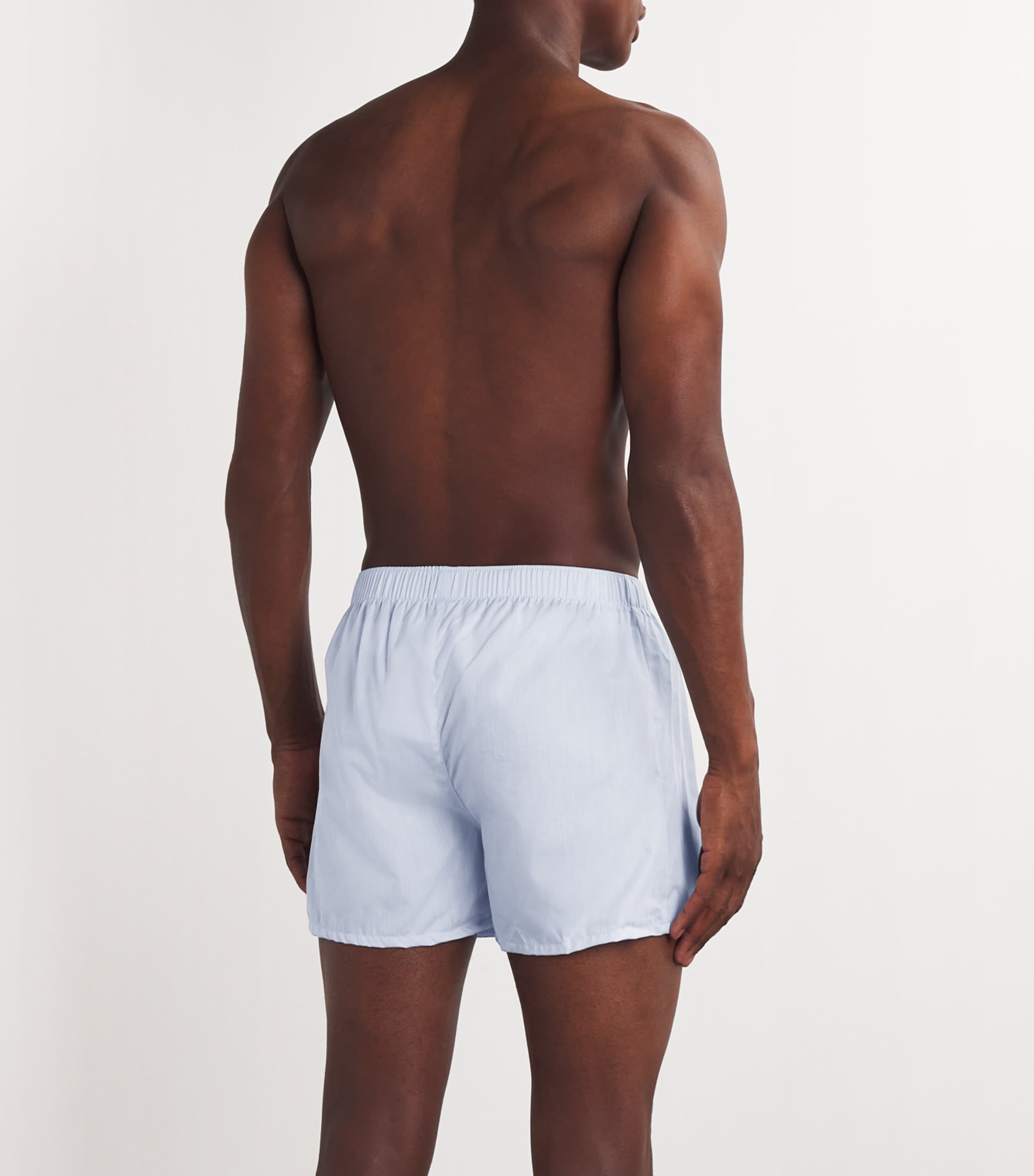 Cotton Woven Boxer Shorts 1033/LIGHT BLUE Image 3