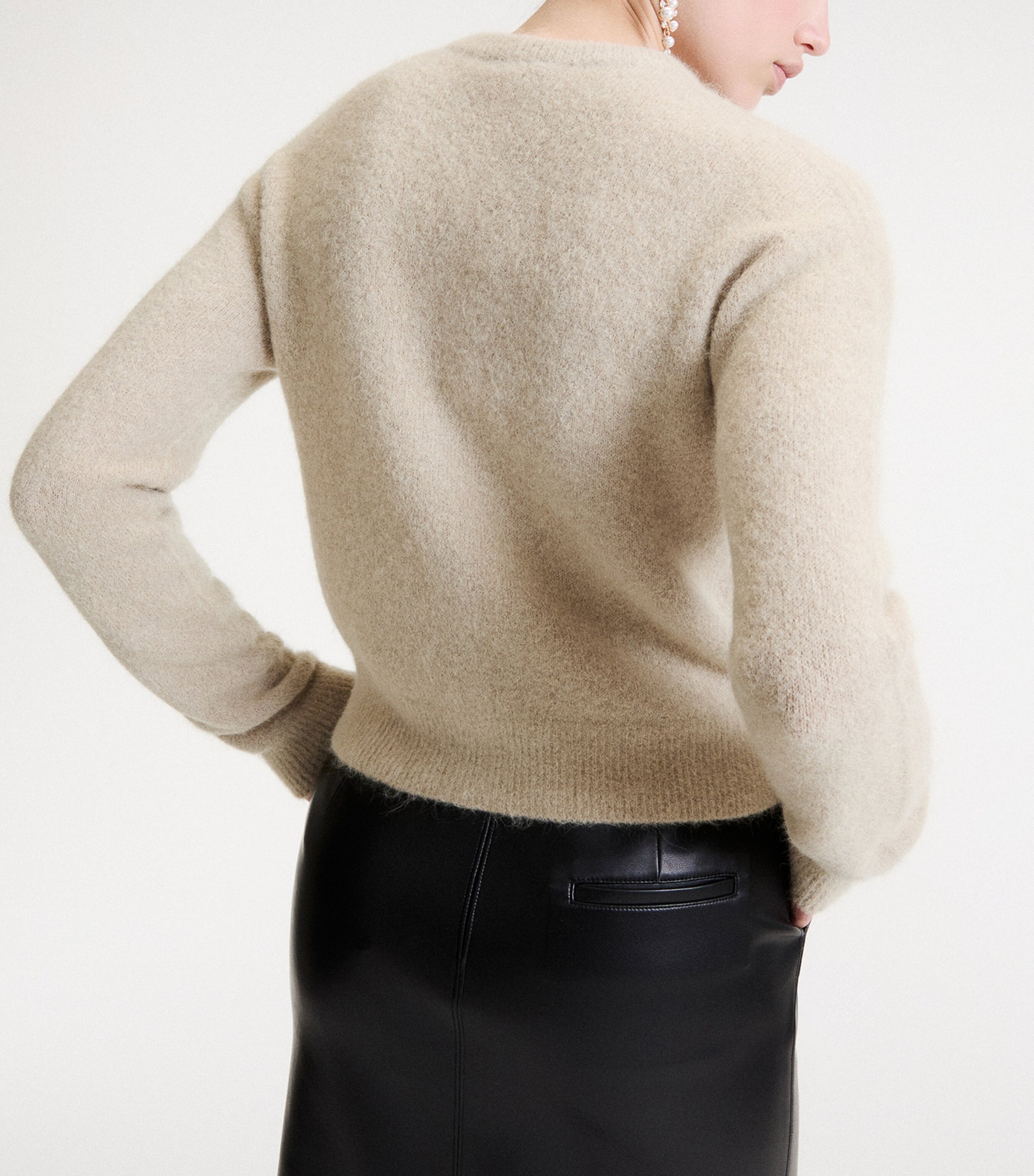 Marella Womens Alpaca-Blend Cardigan Oregano Image 3