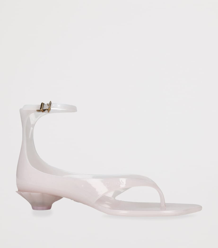 Chloé Jelly Heeled Sandals 25 Pale Pink Image 3