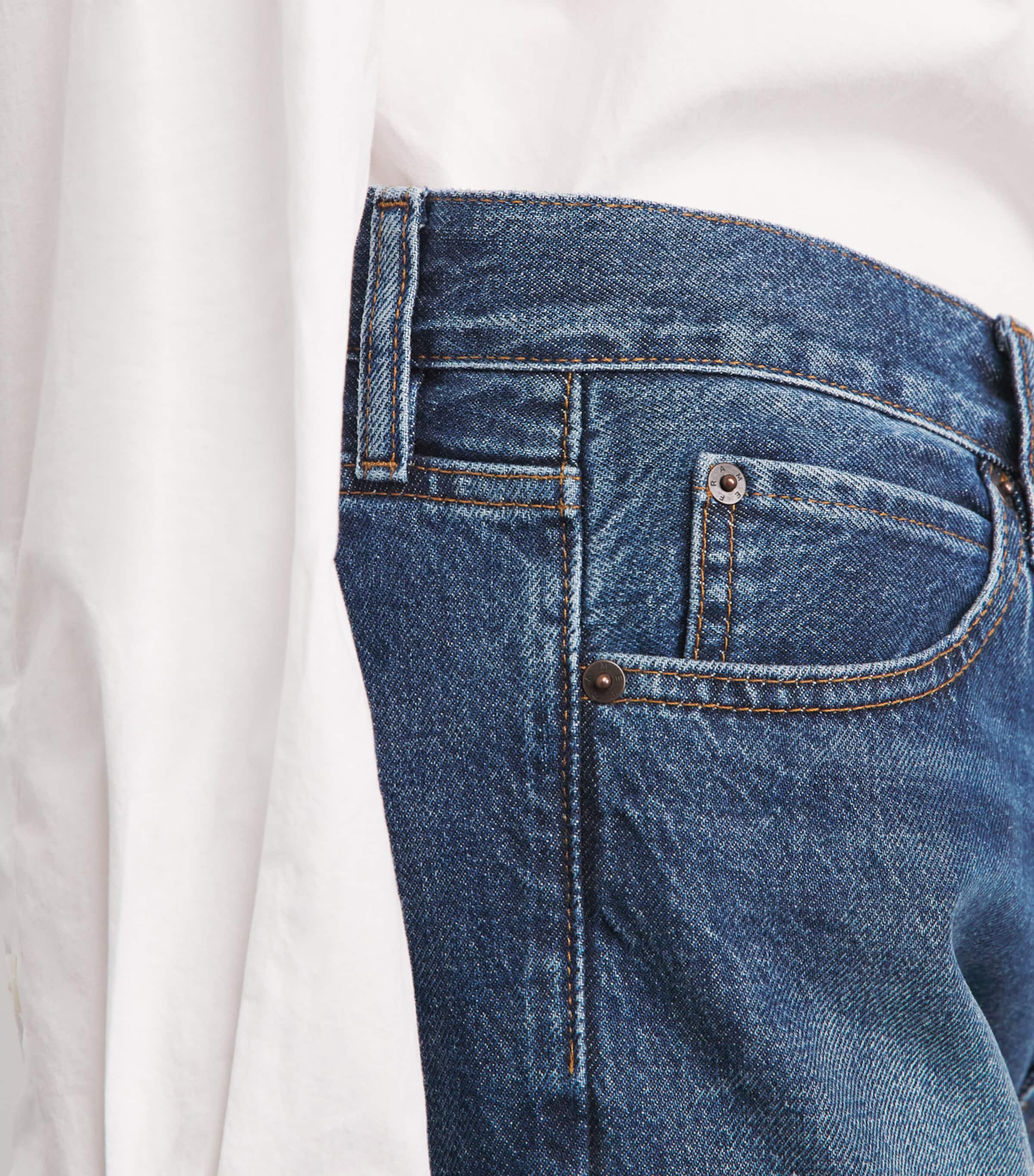 FRAME Womens The Hang Straight Jeans Sail Image 3