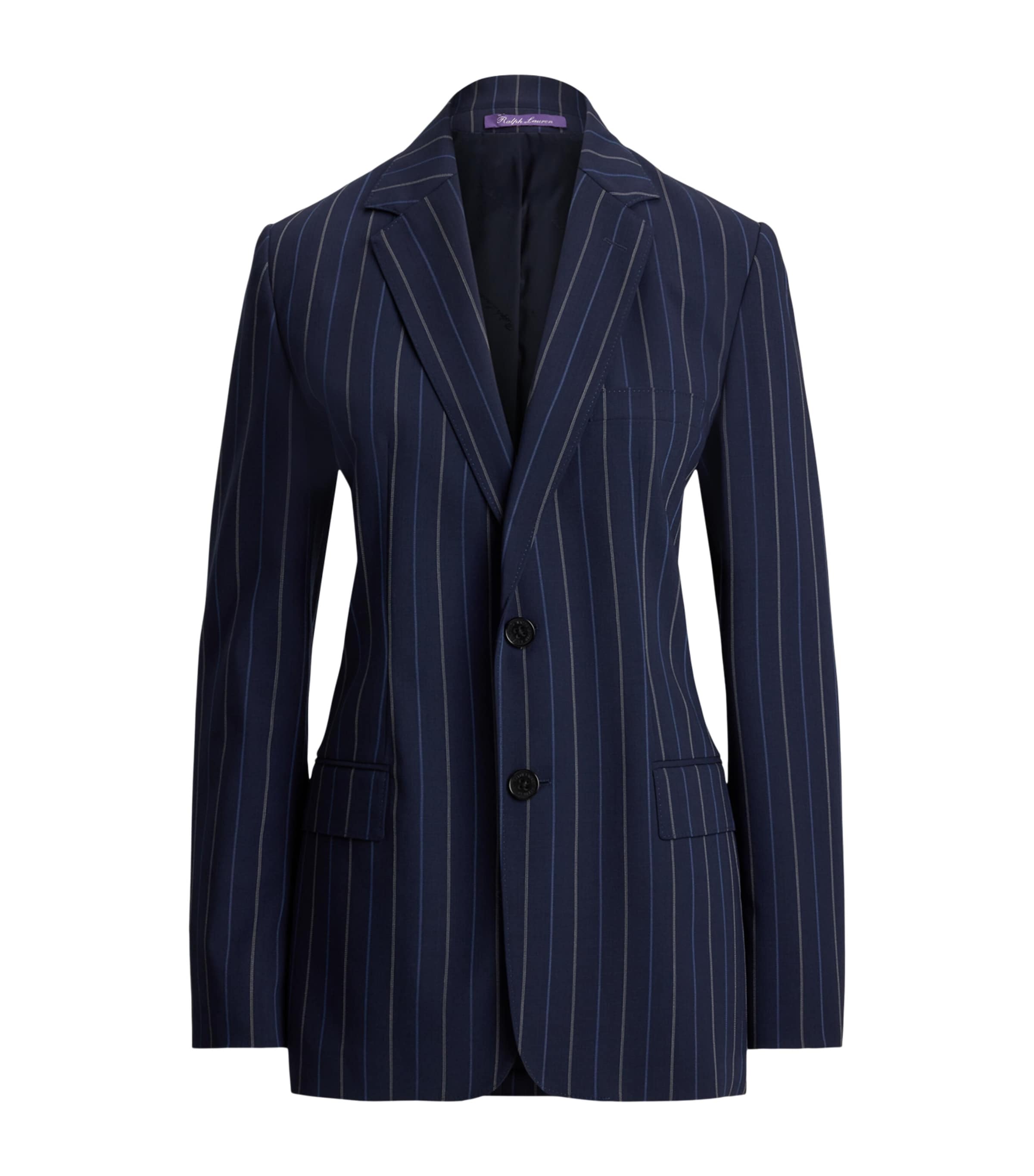 Wool Pinstripe Marcy Blazer NAVY-410 Image 1
