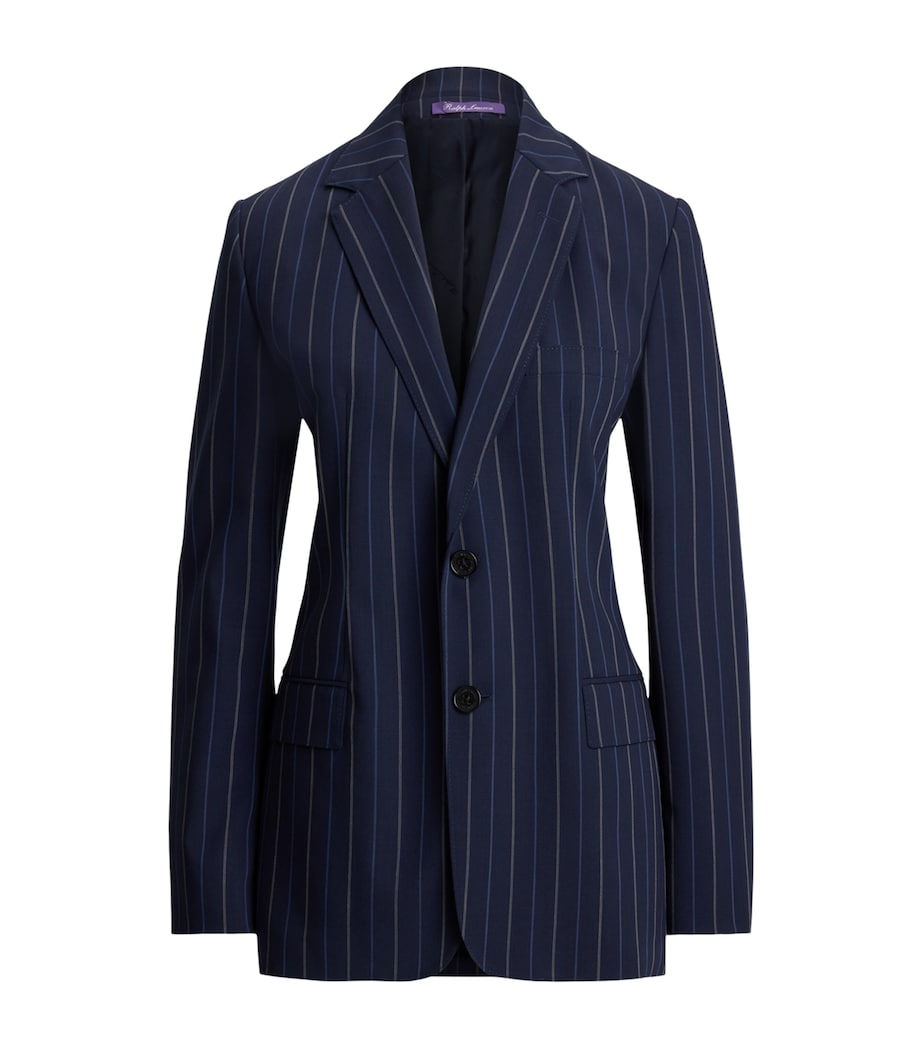 Wool Pinstripe Marcy Blazer NAVY-410 Image 1