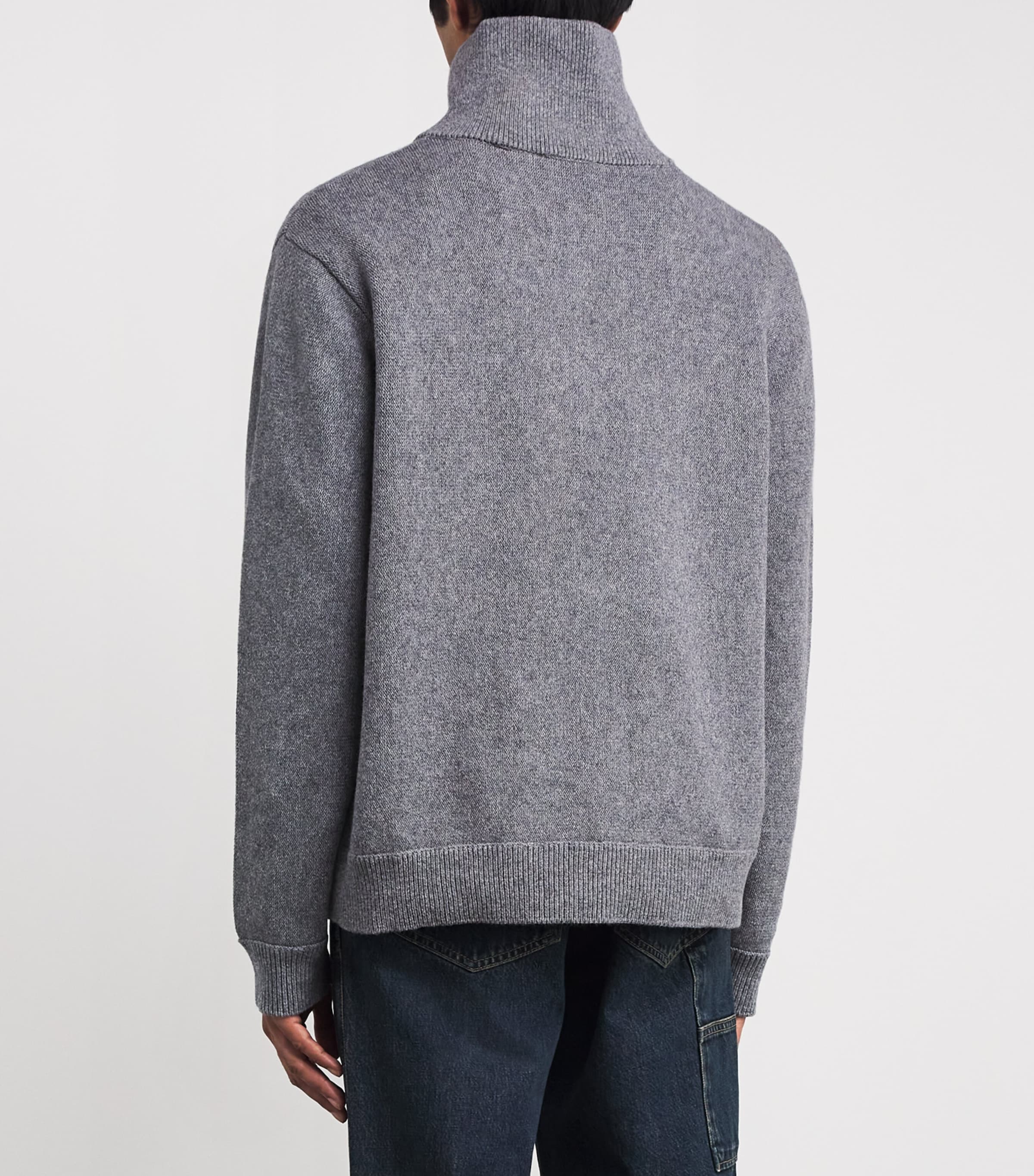 Wool-Cotton Half-Zip Sweater GRYM Image 4