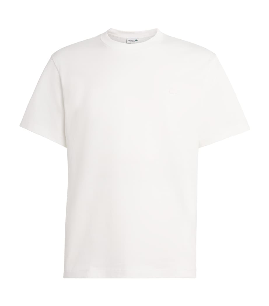 Lacoste Mens Cotton Tennis Print T-Shirt White Image 1