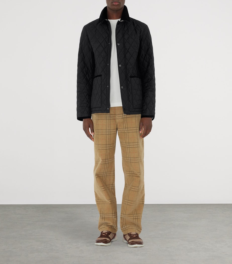 Burberry Mens Quilted Barn Jacket Black Image 2