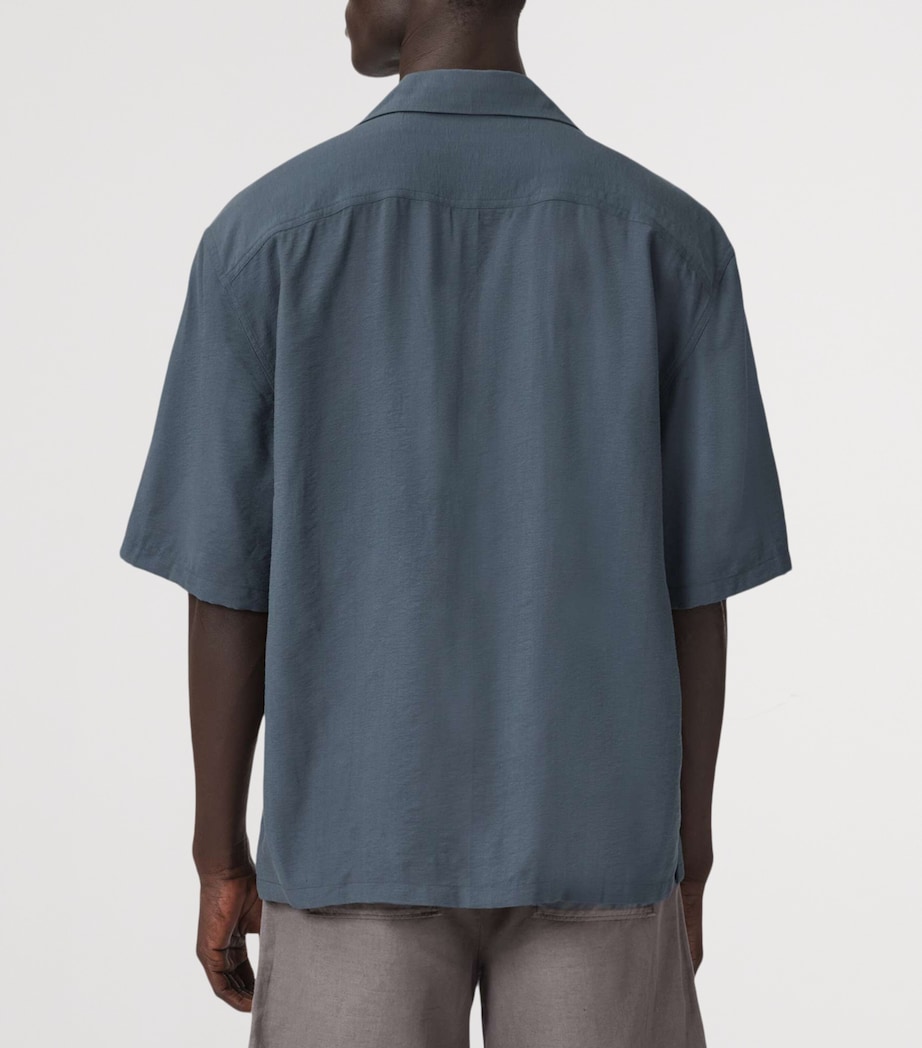 AllSaints Mens Purley Short-Sleeve Shirt Canis Grey Image 4