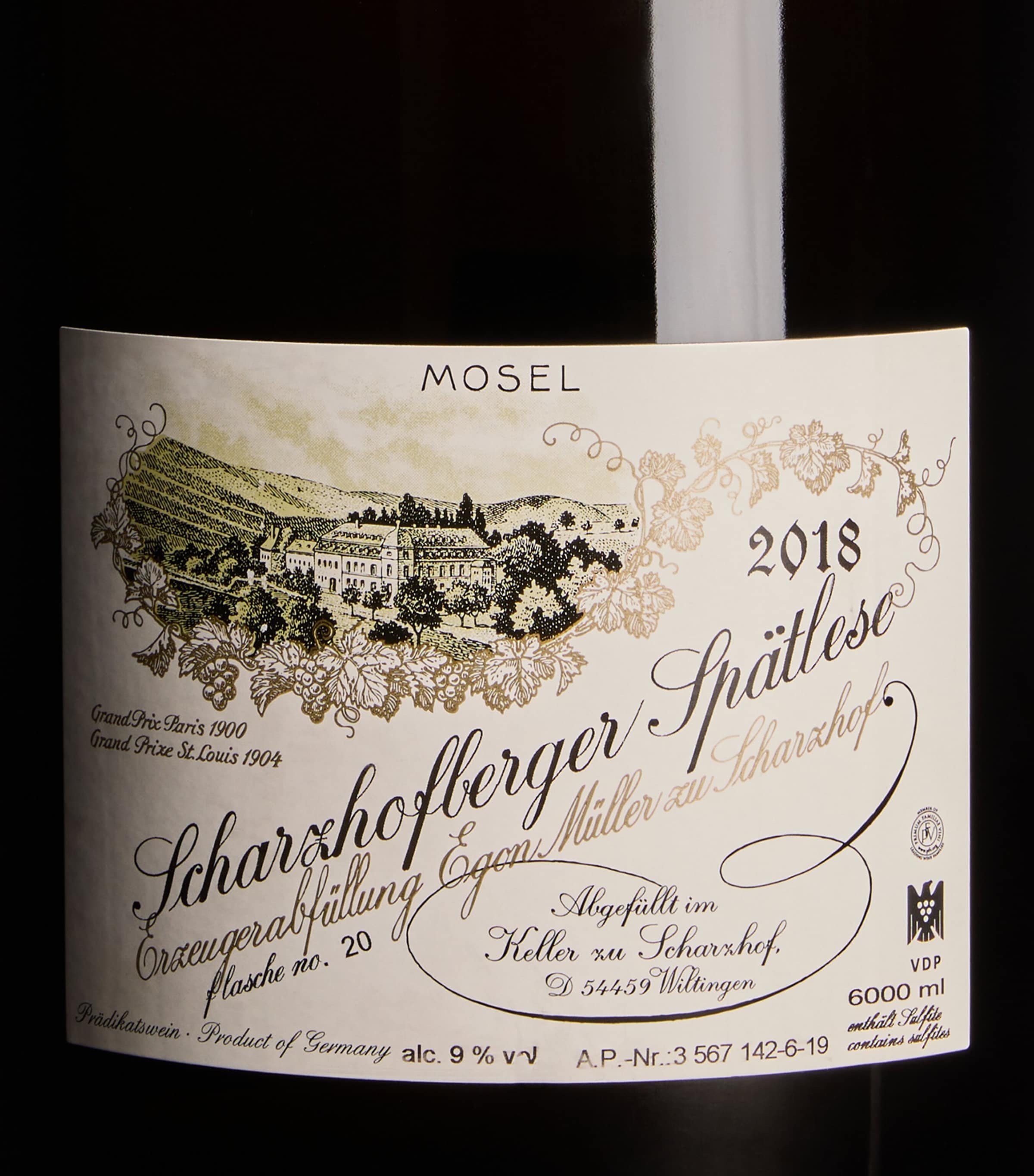 Egon Müller Scharzhofberger Riesling Spatlese 2018 (6L) - Mosel, Germany NO COLOUR Image 2