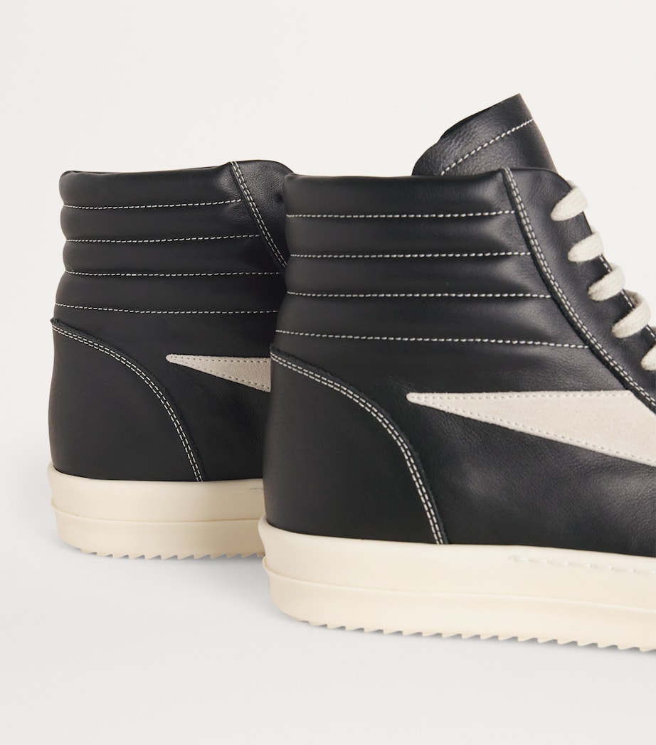 Leather Porterville Vintage High-Top Sneakers BLACK/MILK/MILK Image 7