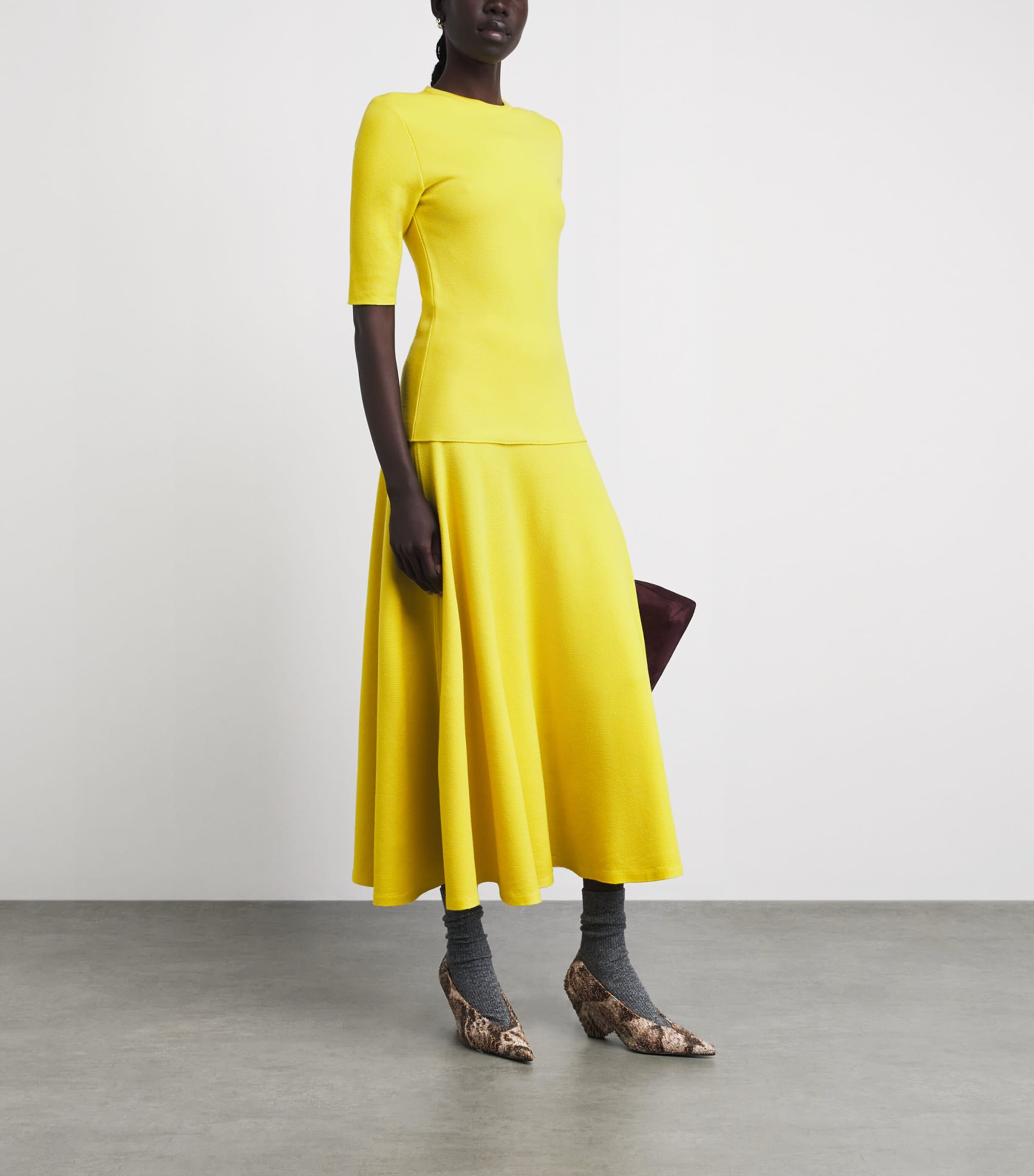 Gabriela Hearst Womens Wool Cairan Maxi Skirt Ctr Citrine Image 2