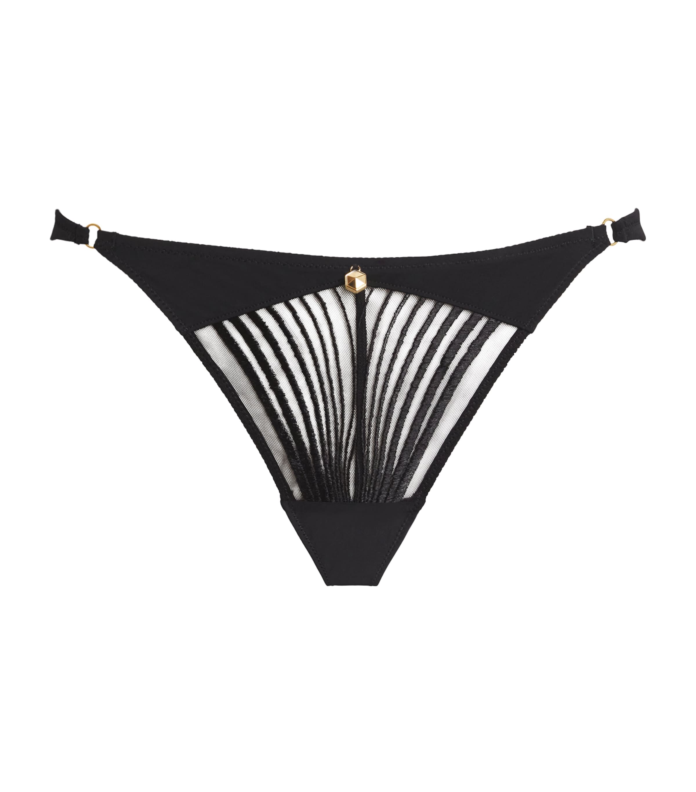 Aubade X Cindy Bruna Sumptuous Waves Tanga In Black