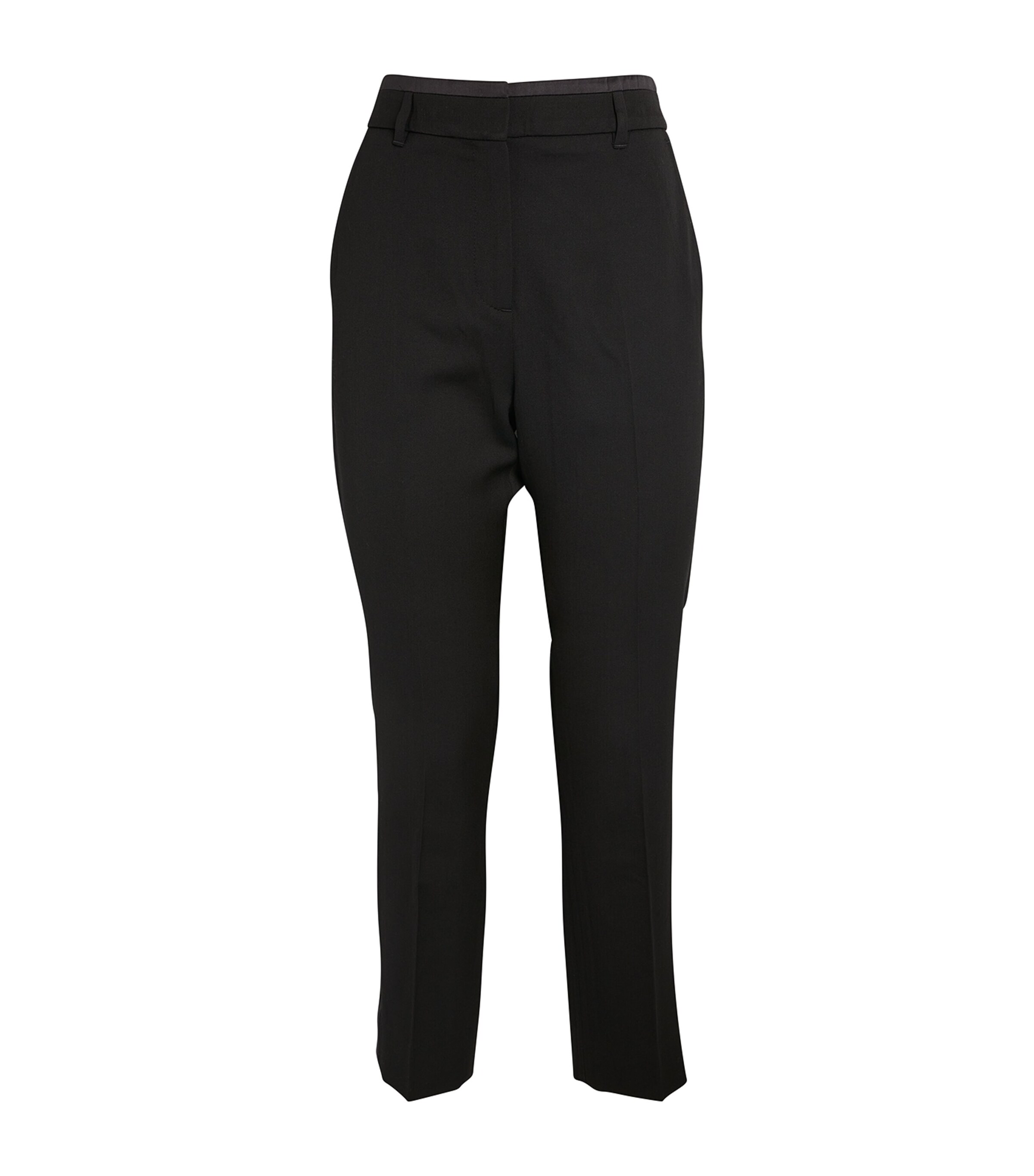 ME+EM Womens Wool-Blend Tuxedo Trousers Black Image 1