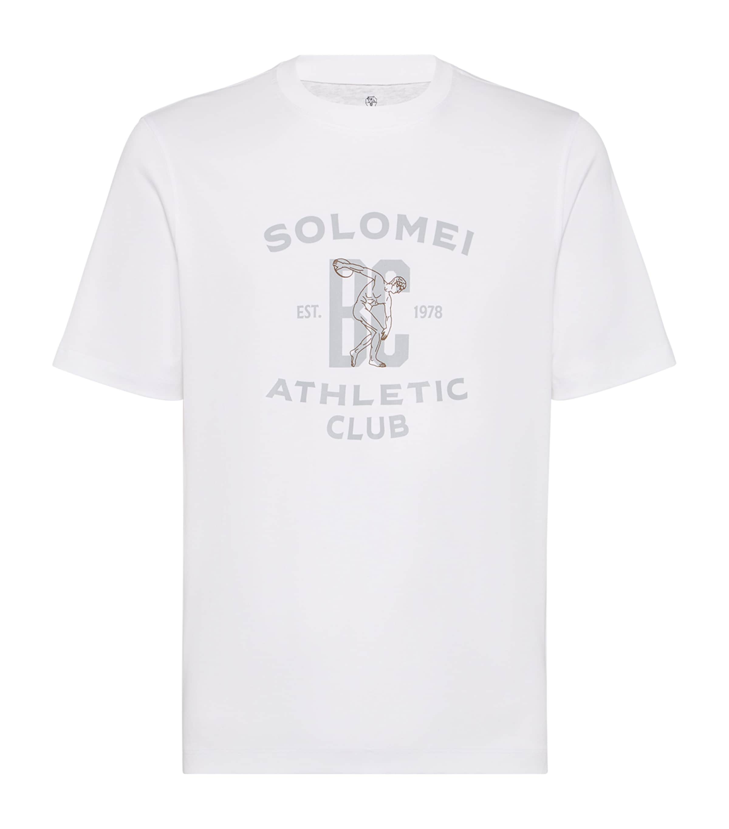 Brunello Cucinelli Smooth Cotton French Terry Sweatshirt In White