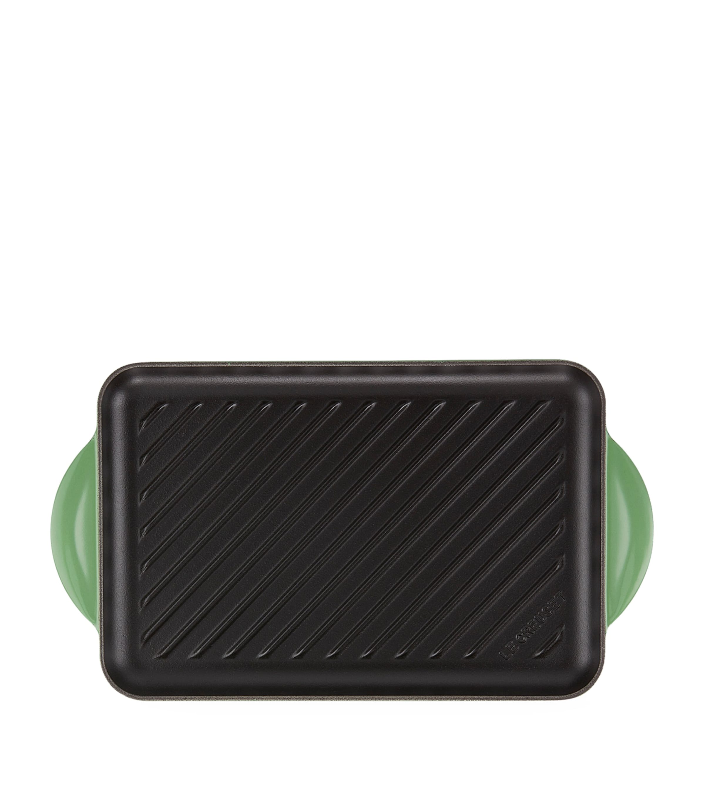 Enamelled Cast Iron Rectangular Grill Pan (32cm) BAMBOO GREEN Image 4