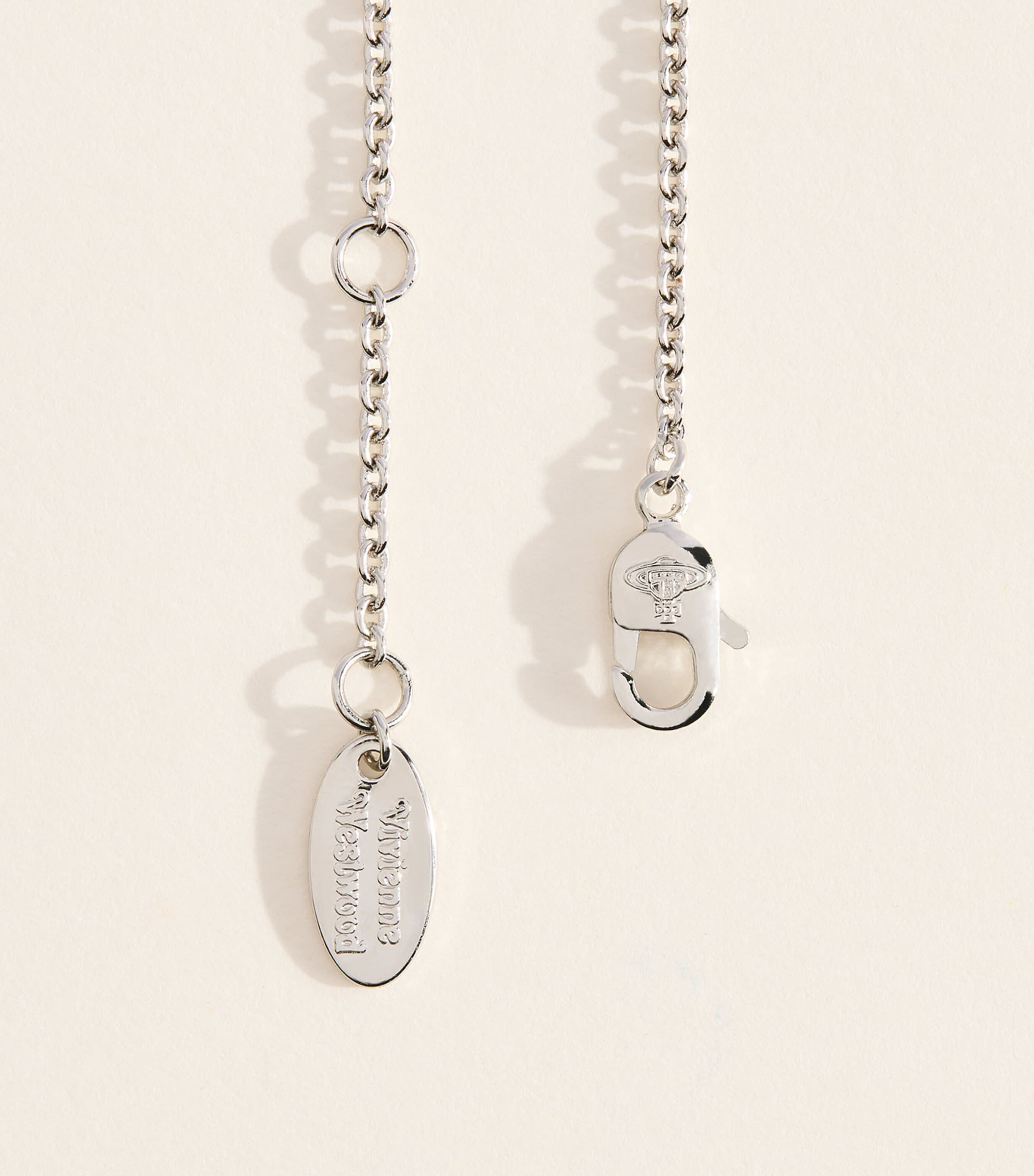 Vivienne Westwood Olympia Pendant Necklace Plat/crmrs Prl/wt Cz Image 4