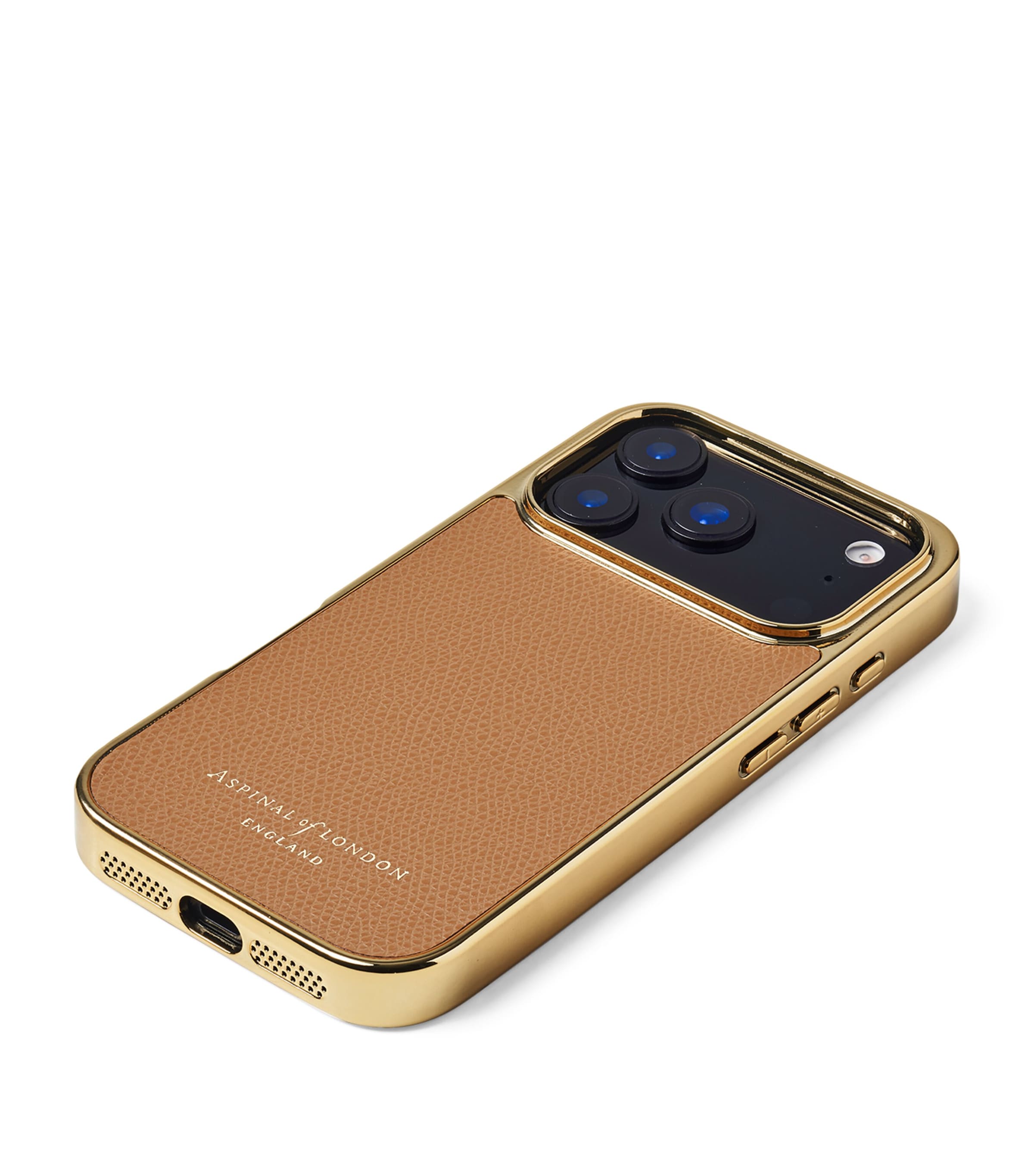 Aspinal Of London Leather iPhone 17 Pro Case Caramel Image 3