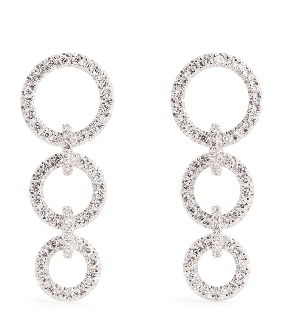 White Gold and Diamond Talan Link Earrings WHITE GOLD Image 1