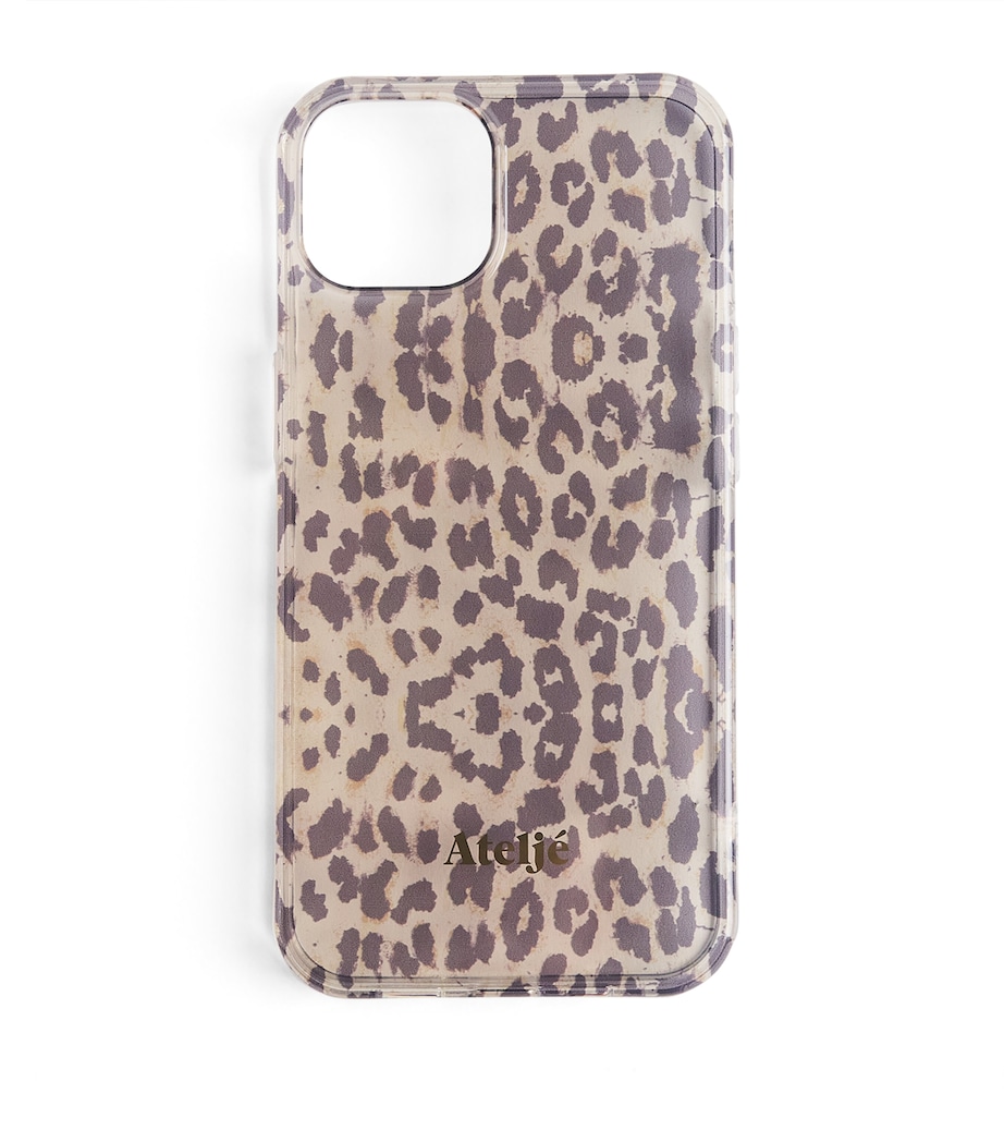 Recycled Leopard Print iPhone 16 Case BROWN AND BLACK Image 1